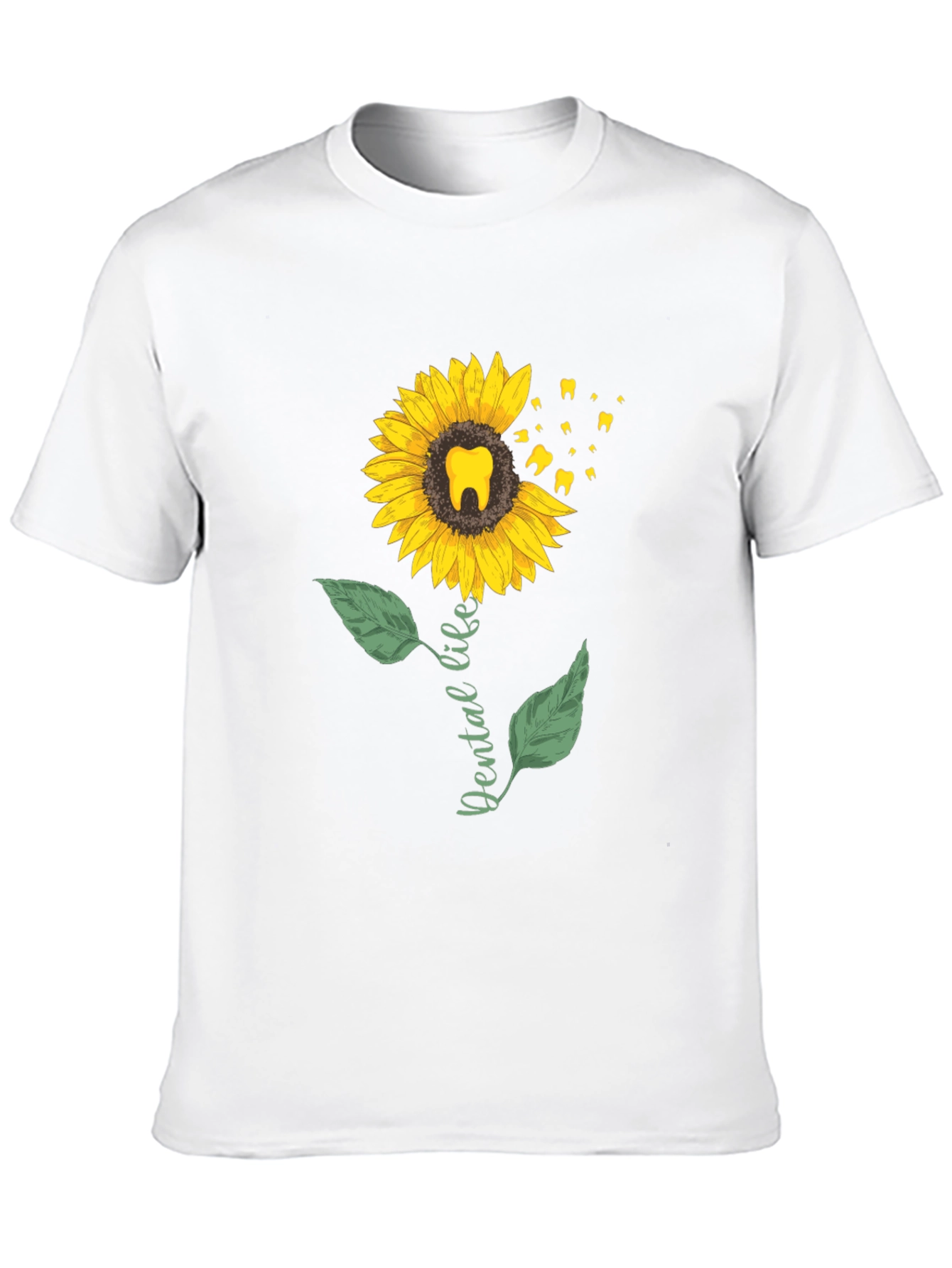 Dental Life Sunflower T-Shirt - Black Casual Tee