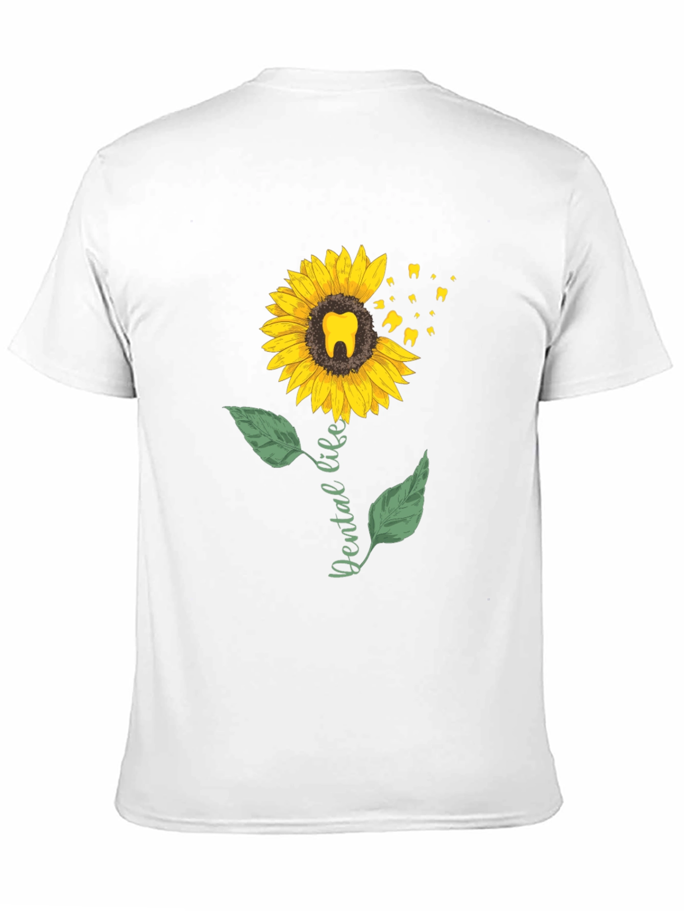 Dental Life Sunflower T-Shirt - Black Casual Tee