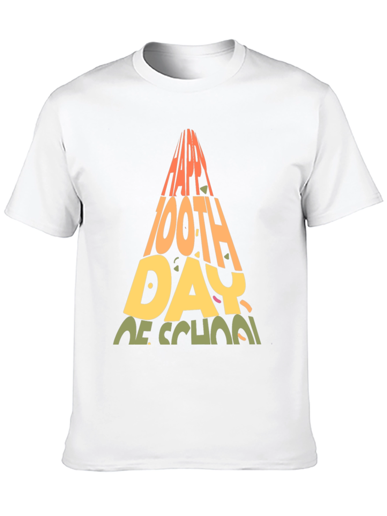 Happy 100th Day of School Black T-Shirt