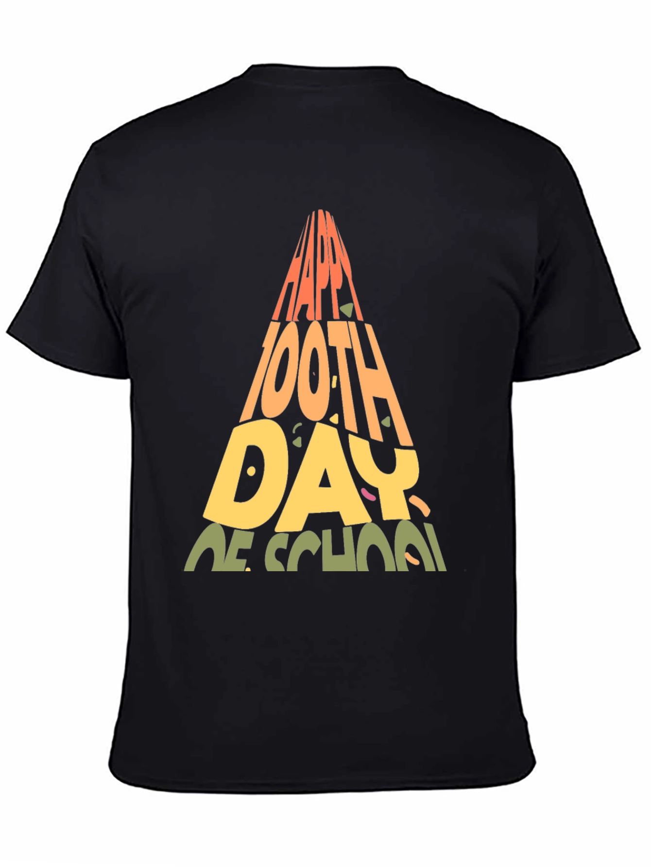 Happy 100th Day of School Black T-Shirt