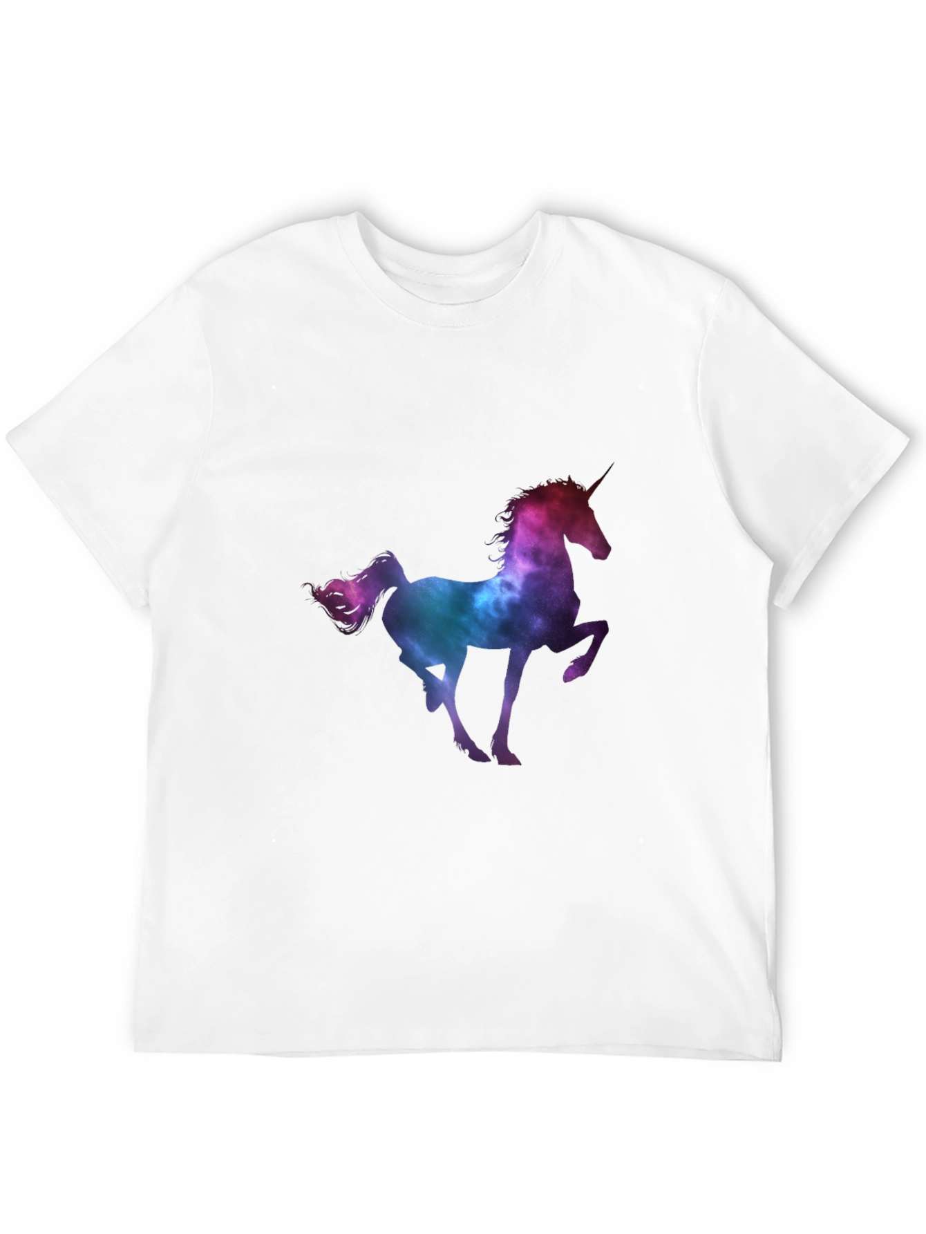Unicorn Galaxy Mens Black Graphic Tee