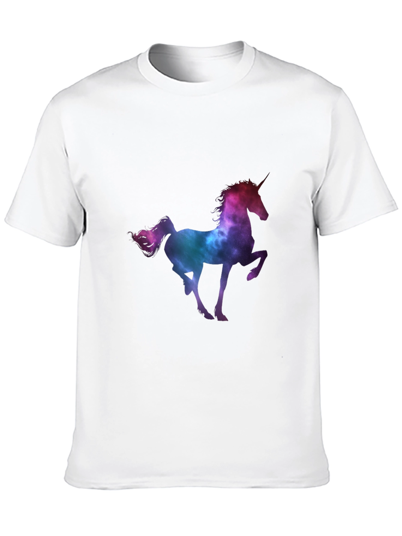 Unicorn Galaxy Mens Black Graphic Tee