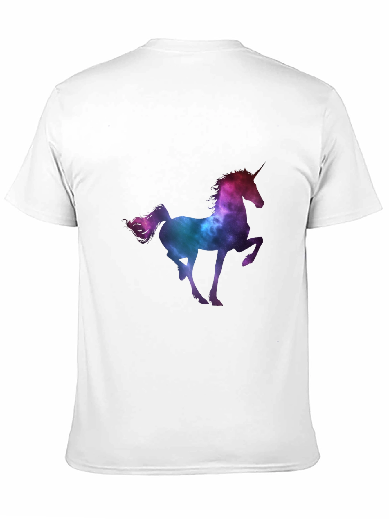 Unicorn Galaxy Mens Black Graphic Tee