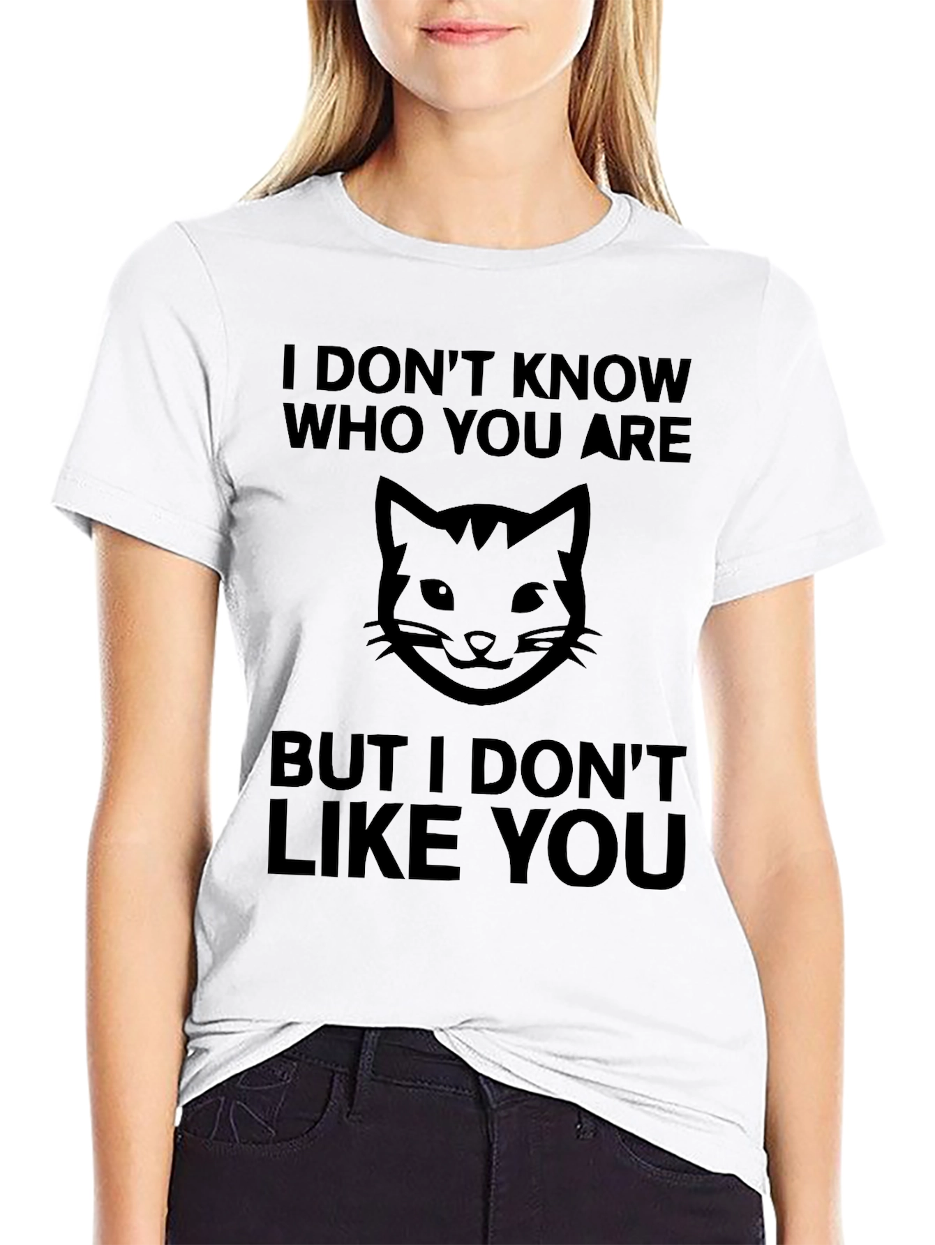 Funny Cat Graphic T-Shirt - I Dont Like You