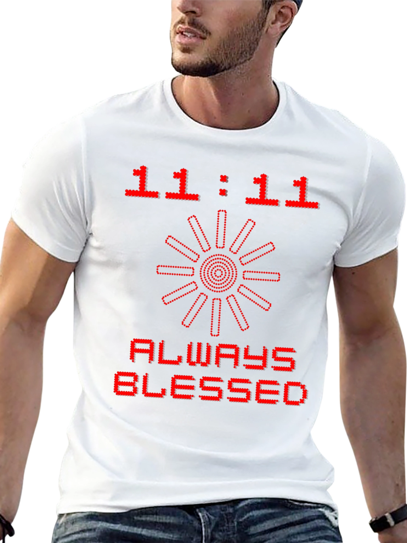 11:11 Always Blessed Graphic Tee - Black