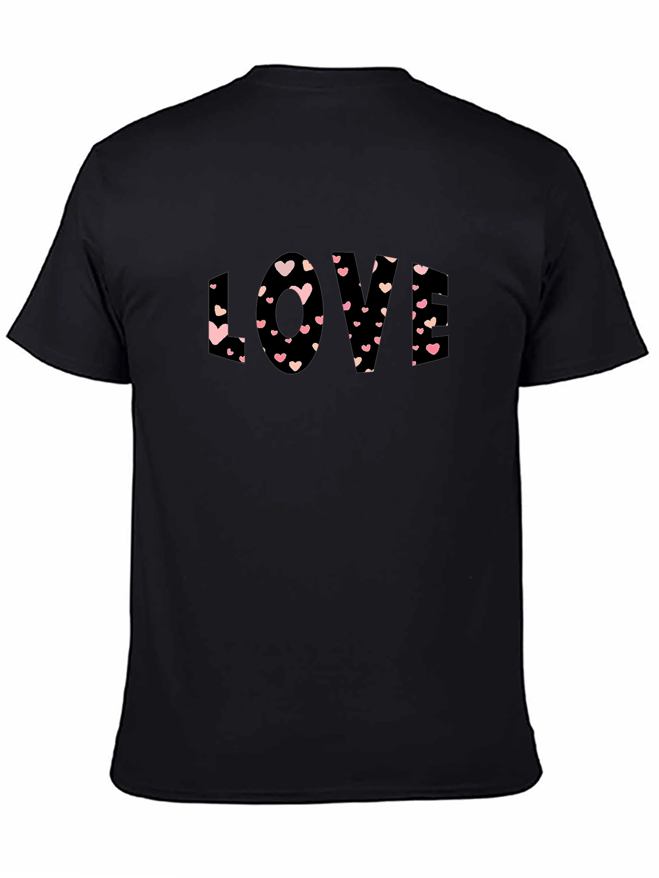 Love Heart Graphic Tee - Black Casual Shirt