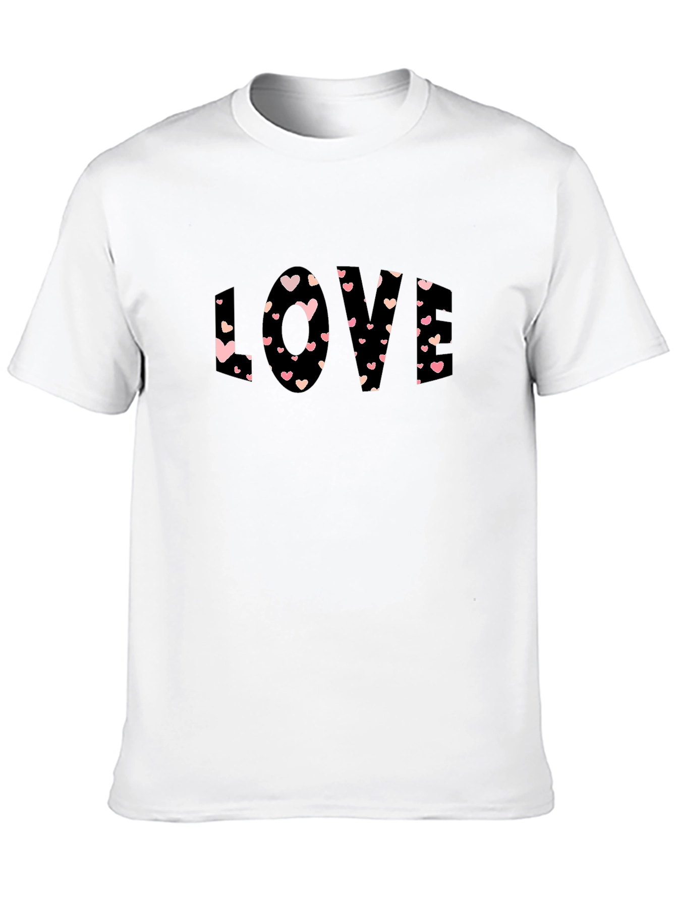 Love Heart Graphic Tee - Black Casual Shirt