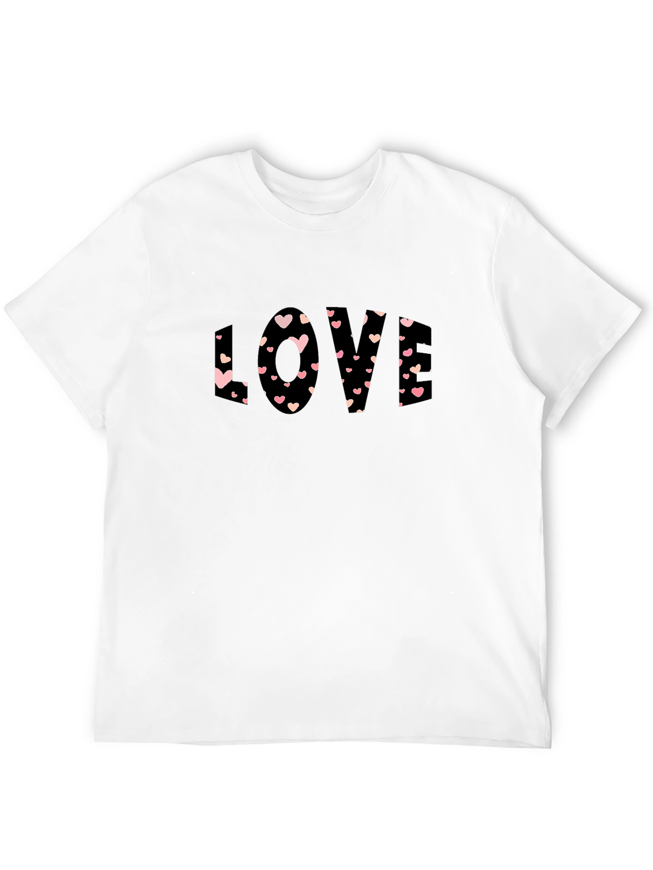 Love Heart Graphic Tee - Black Casual Shirt