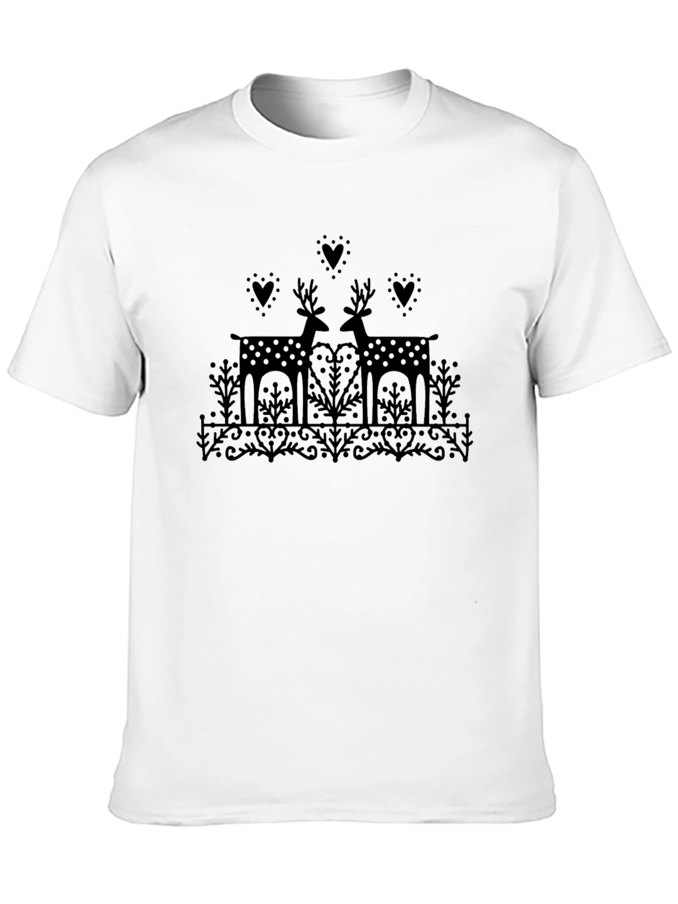 Black Deer Silhouette Graphic Tee