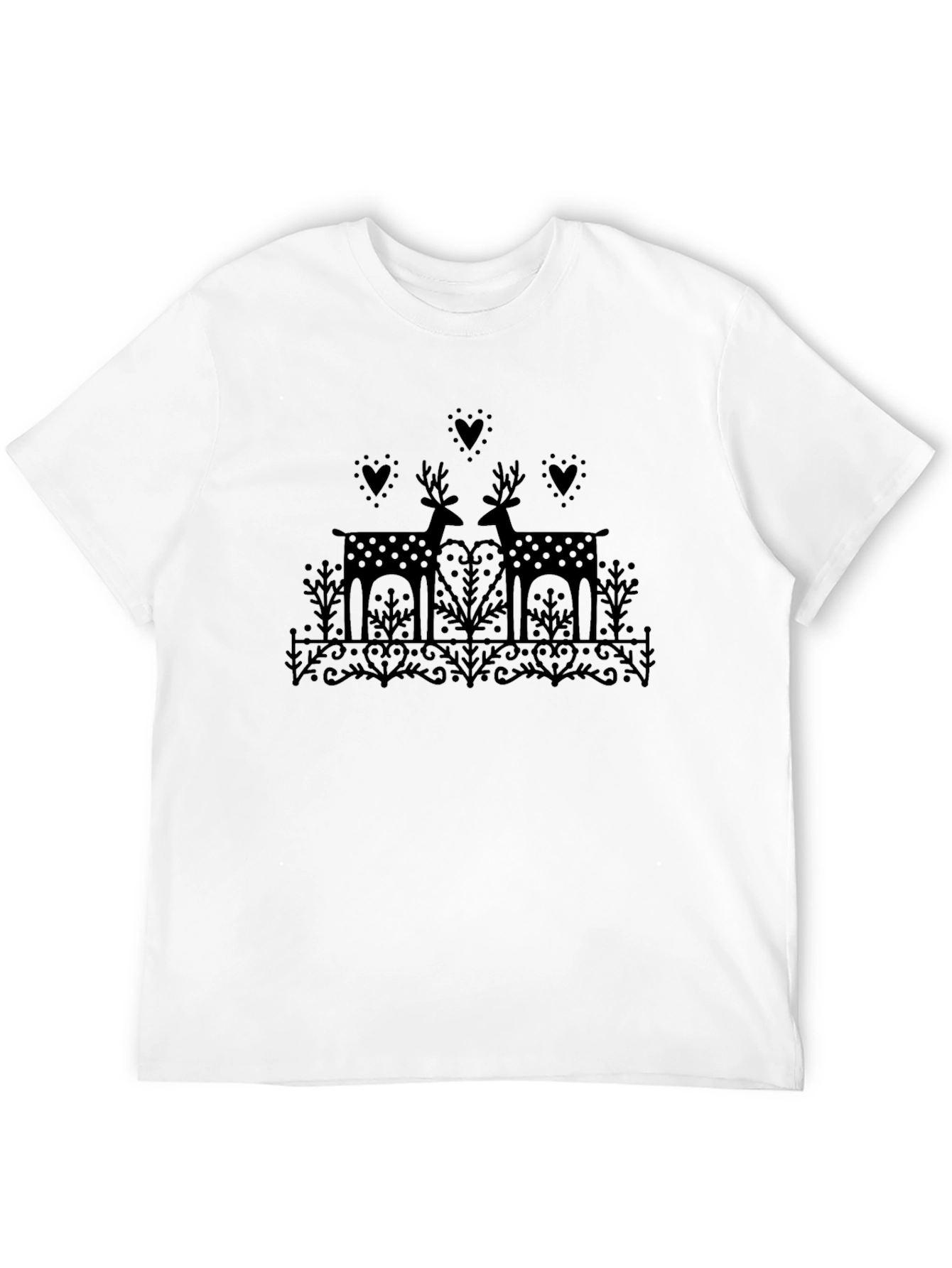 Black Deer Silhouette Graphic Tee