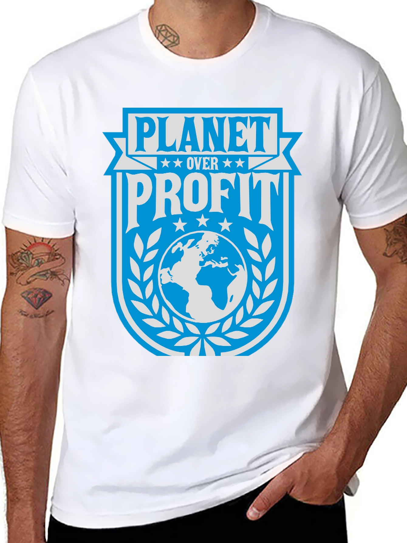 Planet Over Profit Graphic Tee - Eco-Friendly Statement