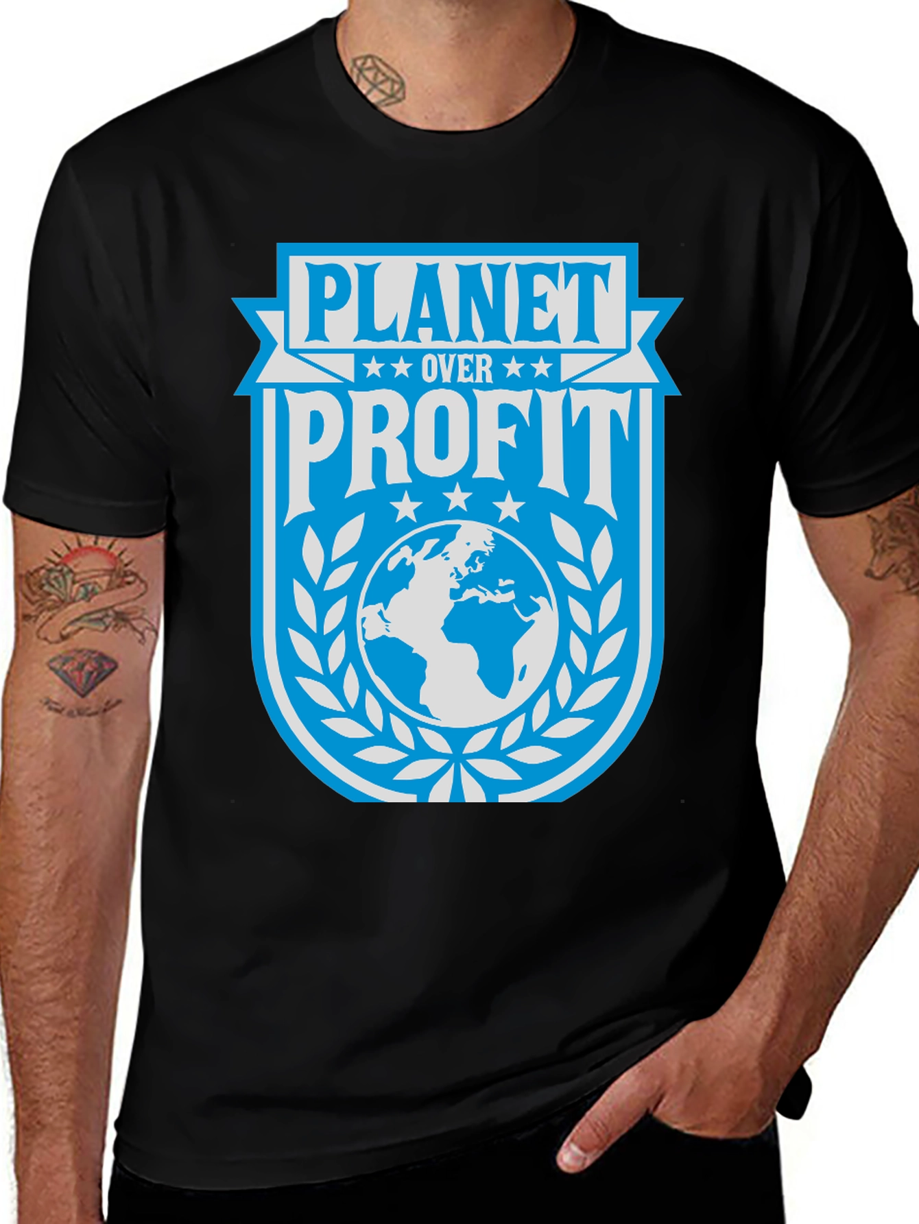 Planet Over Profit Graphic Tee - Eco-Friendly Statement