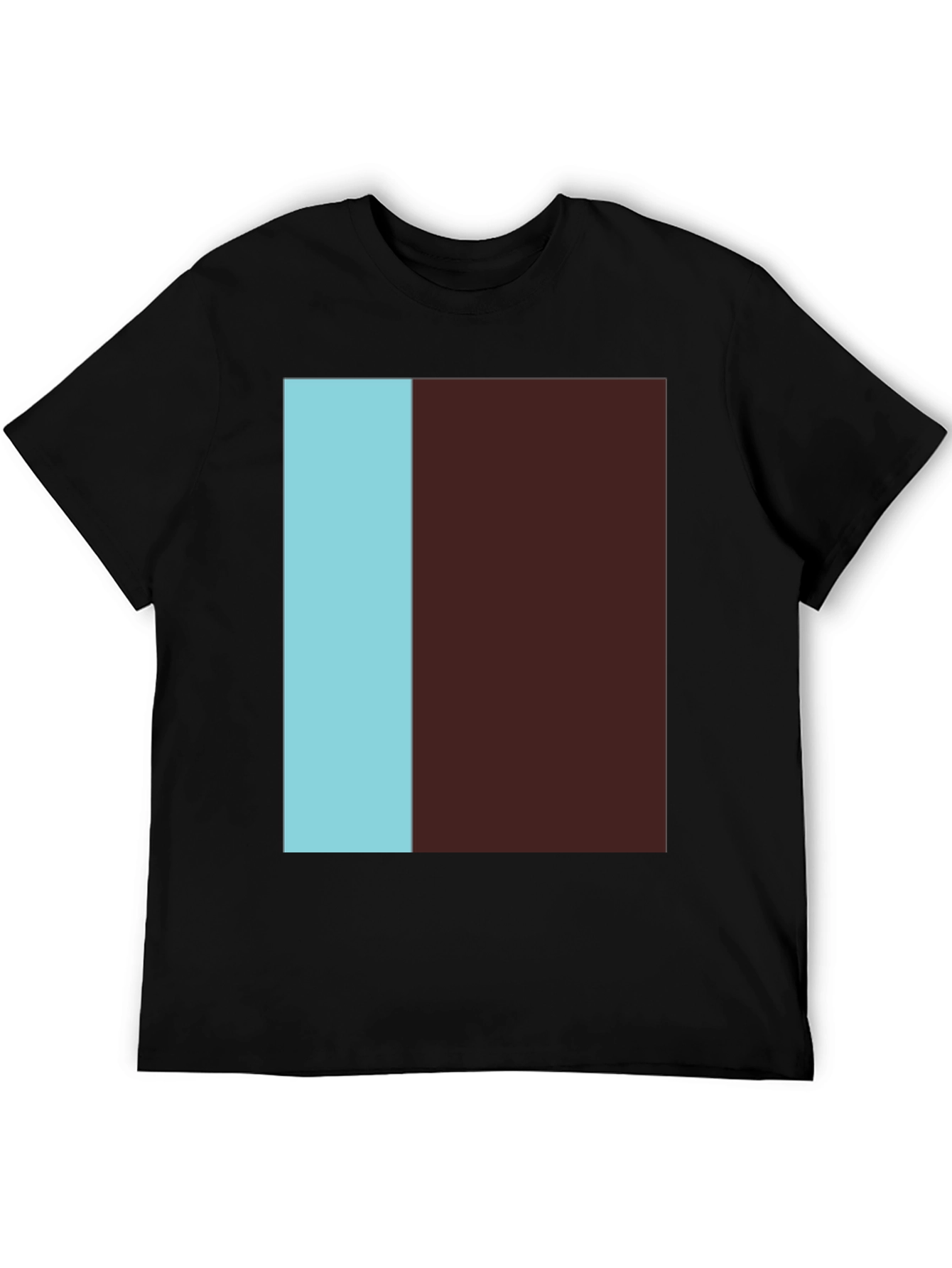 Two-Tone Block Tee - Modern Graphic Print