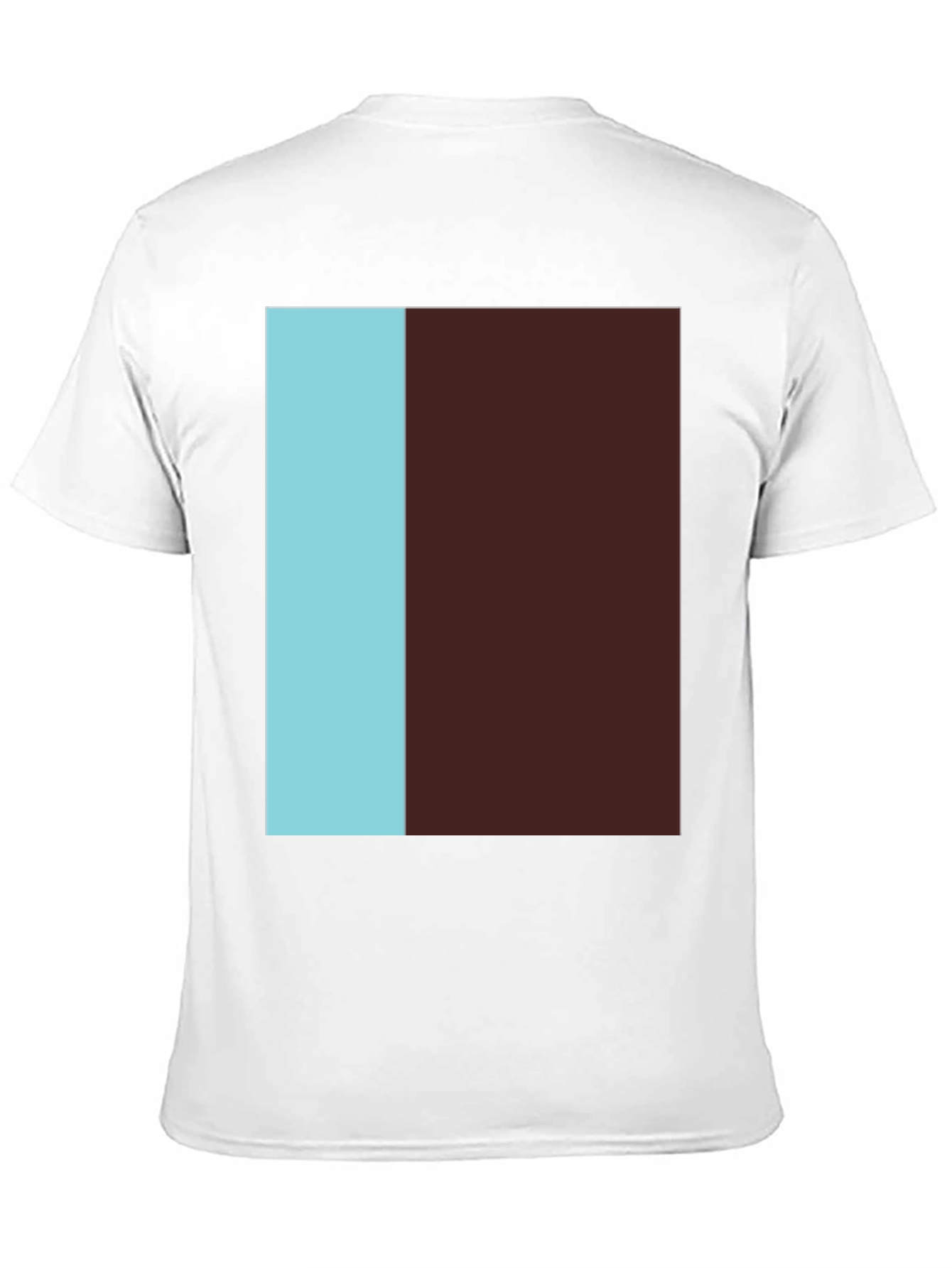 Two-Tone Block Tee - Modern Graphic Print