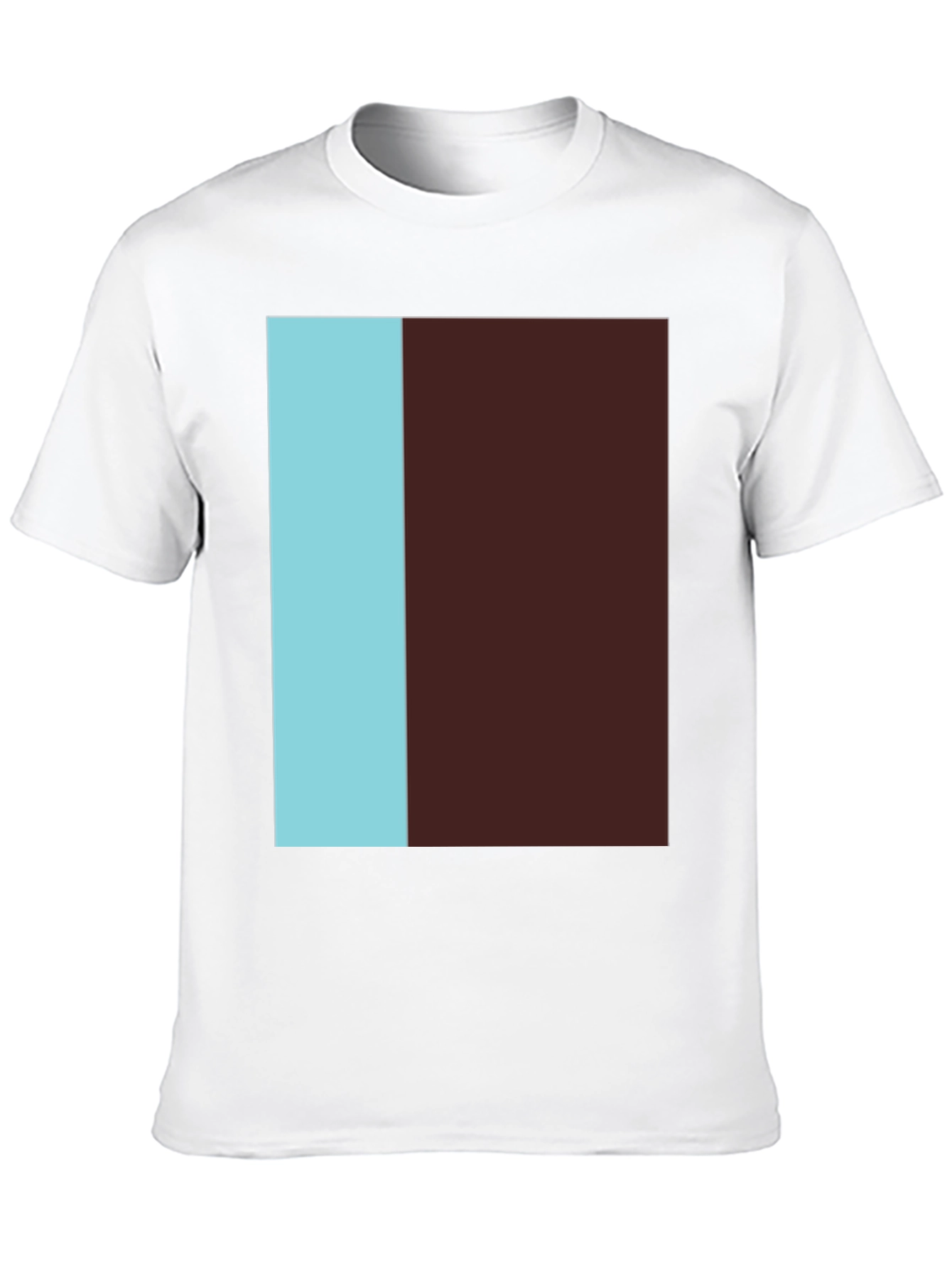 Two-Tone Block Tee - Modern Graphic Print