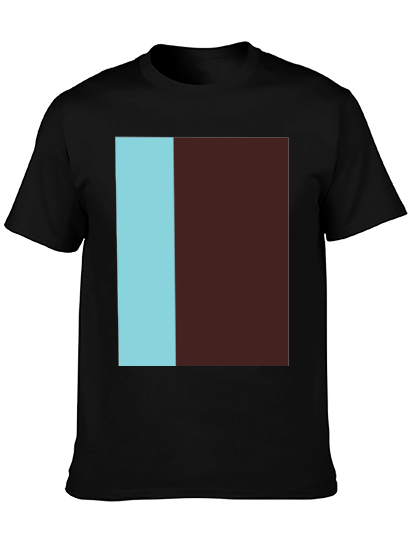 Two-Tone Block Tee - Modern Graphic Print
