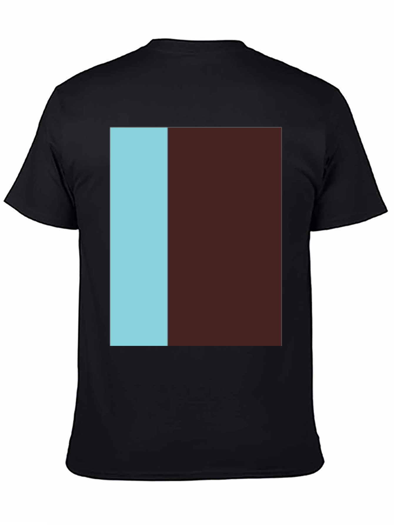 Two-Tone Block Tee - Modern Graphic Print