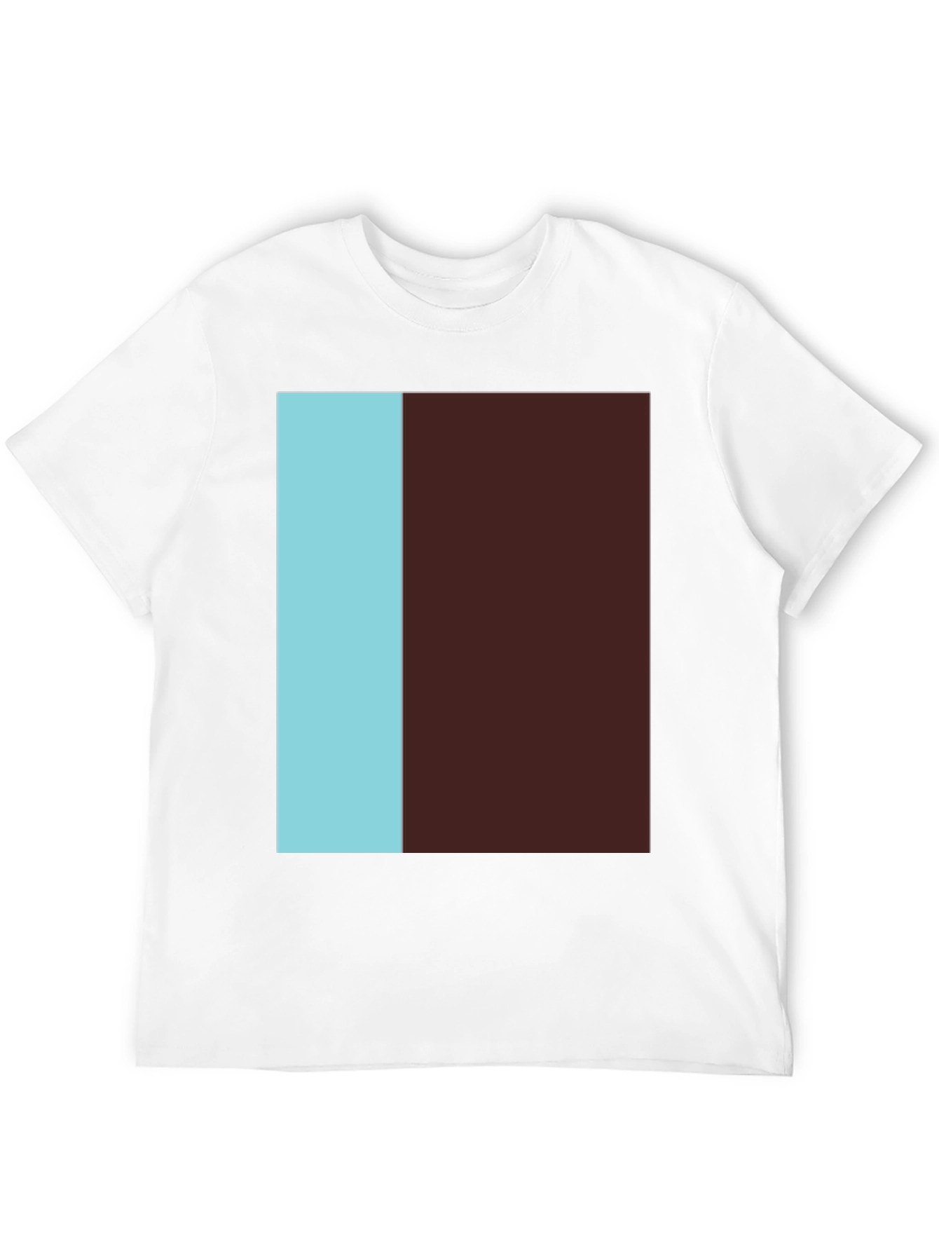 Two-Tone Block Tee - Modern Graphic Print