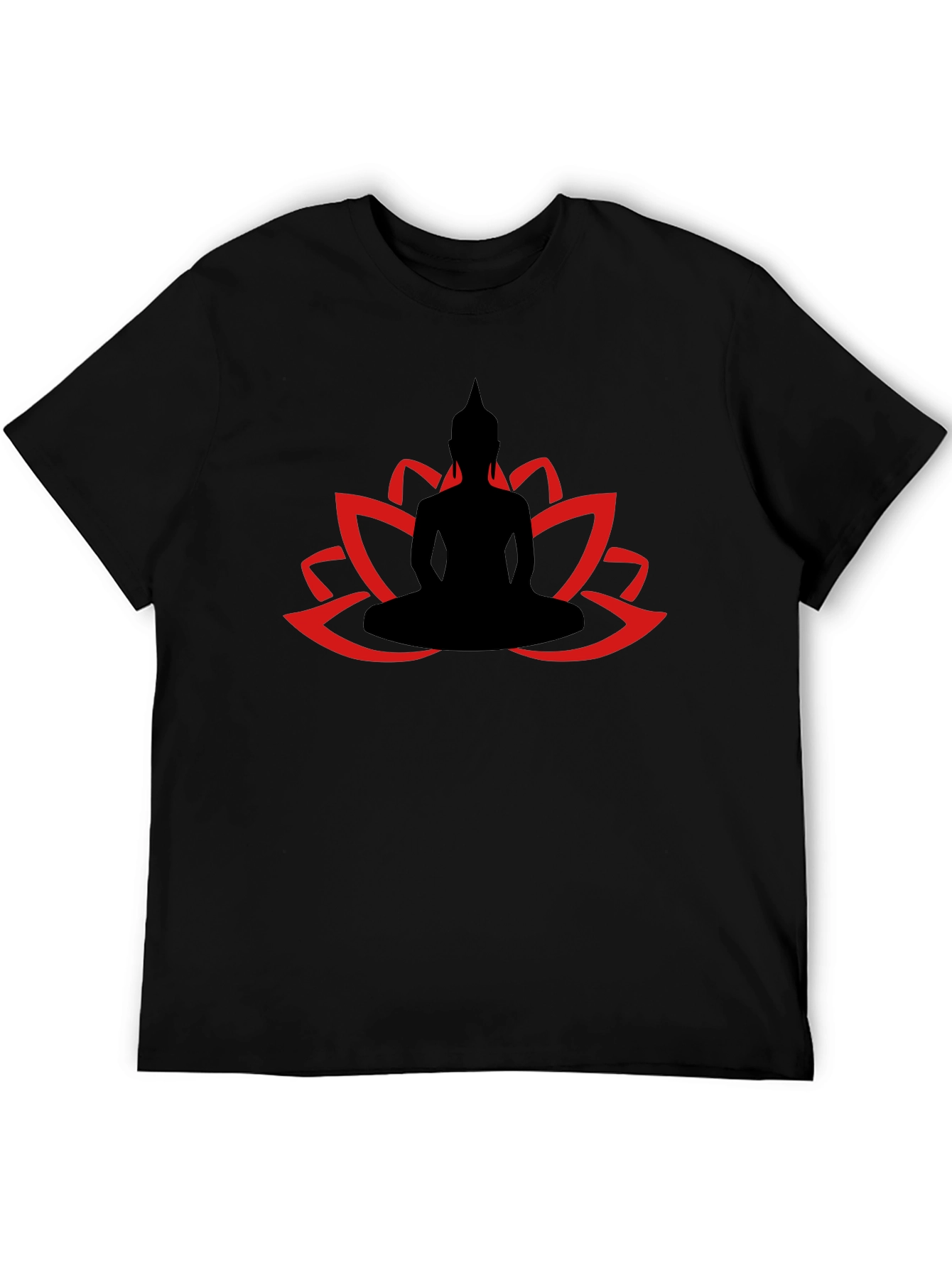Buddha Lotus Graphic Tee - Relaxed Fit Cotton T-Shirt