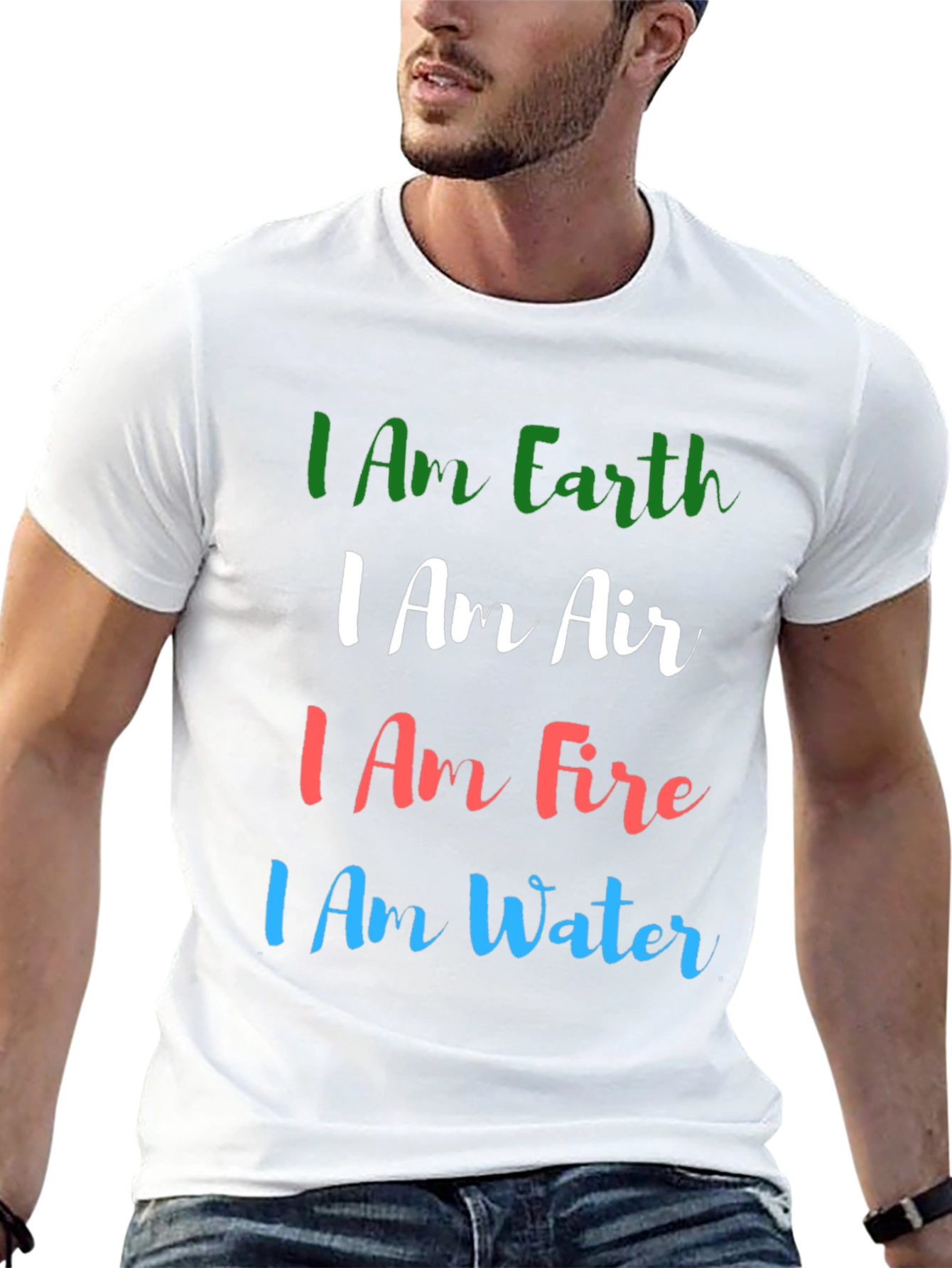 Earth Air Fire Water T-Shirt - Elemental Power Tee