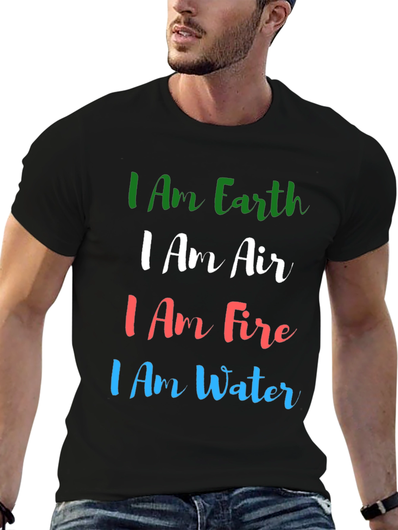 Earth Air Fire Water T-Shirt - Elemental Power Tee