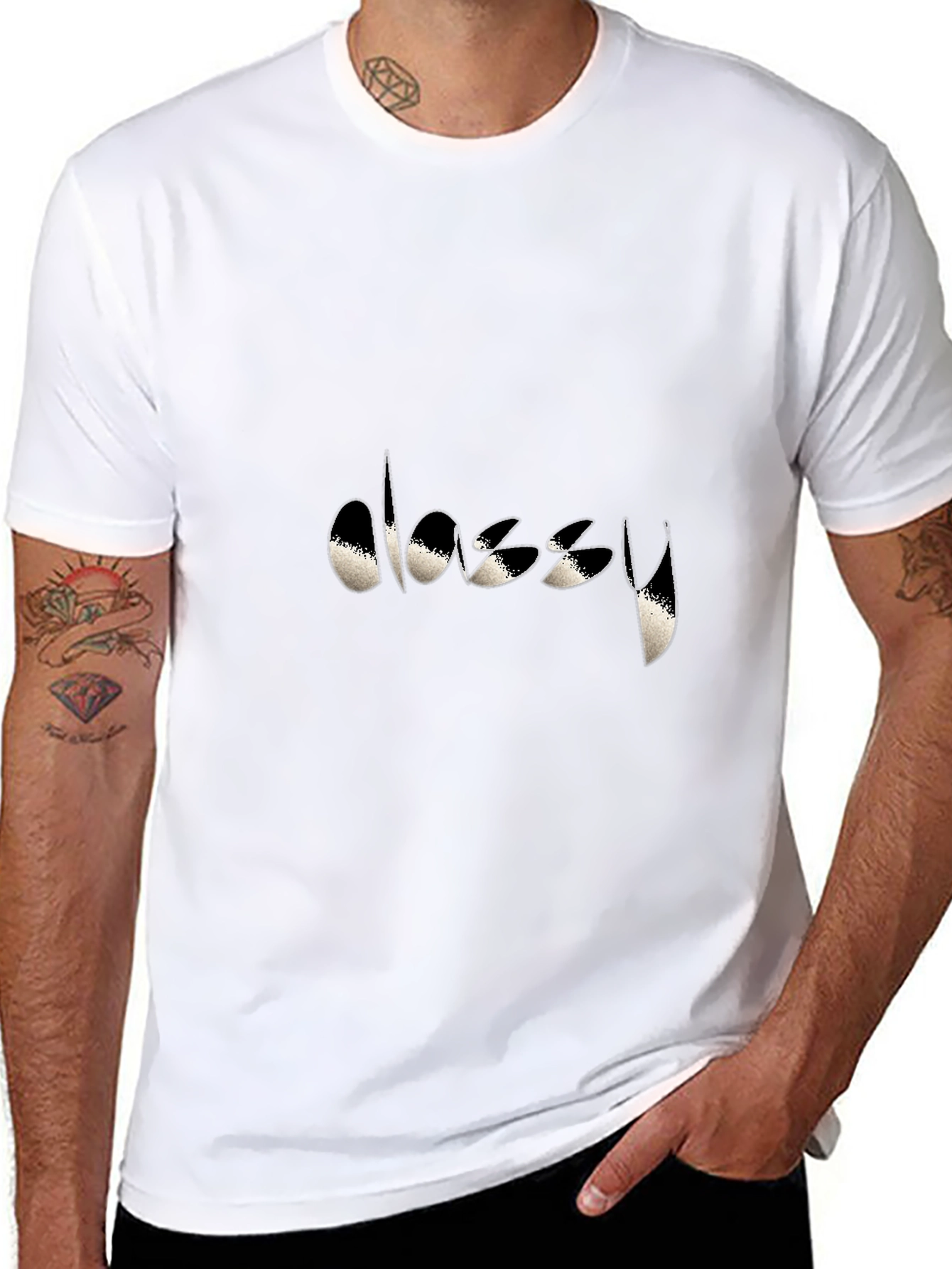 Classy Black Graphic Tee - Stylish Casual Wear