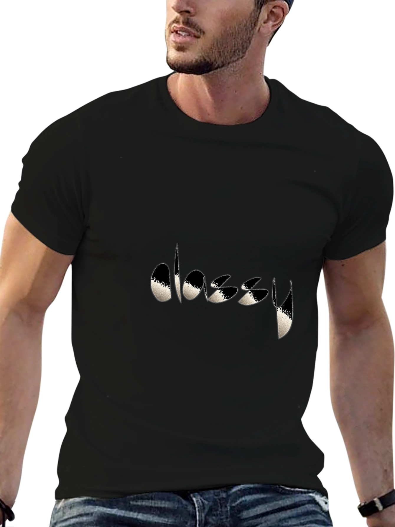 Classy Black Graphic Tee - Stylish Casual Wear