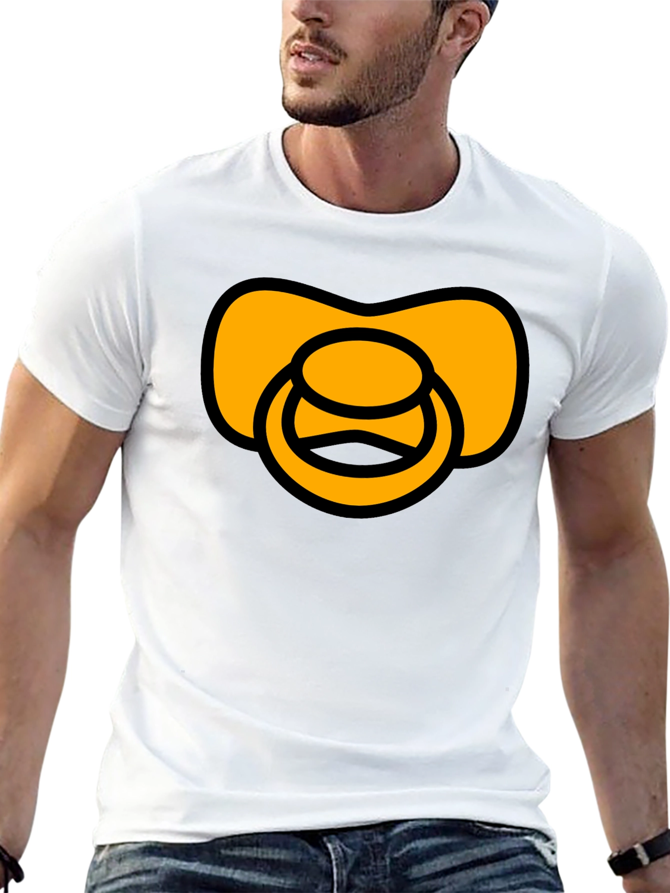 Pacifier Graphic T-Shirt - Black Casual Tee