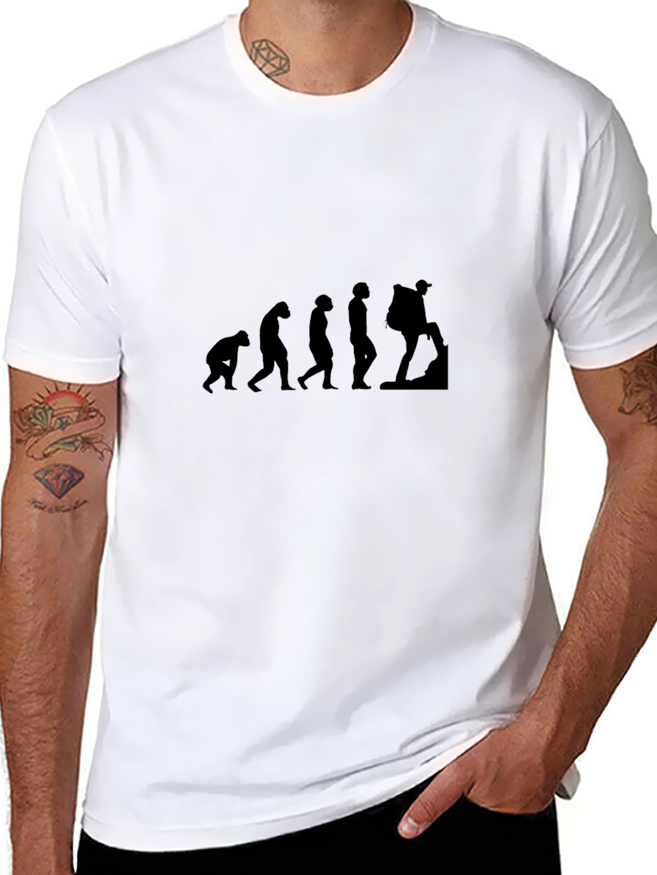 Evolution of Hiking Black T-Shirt