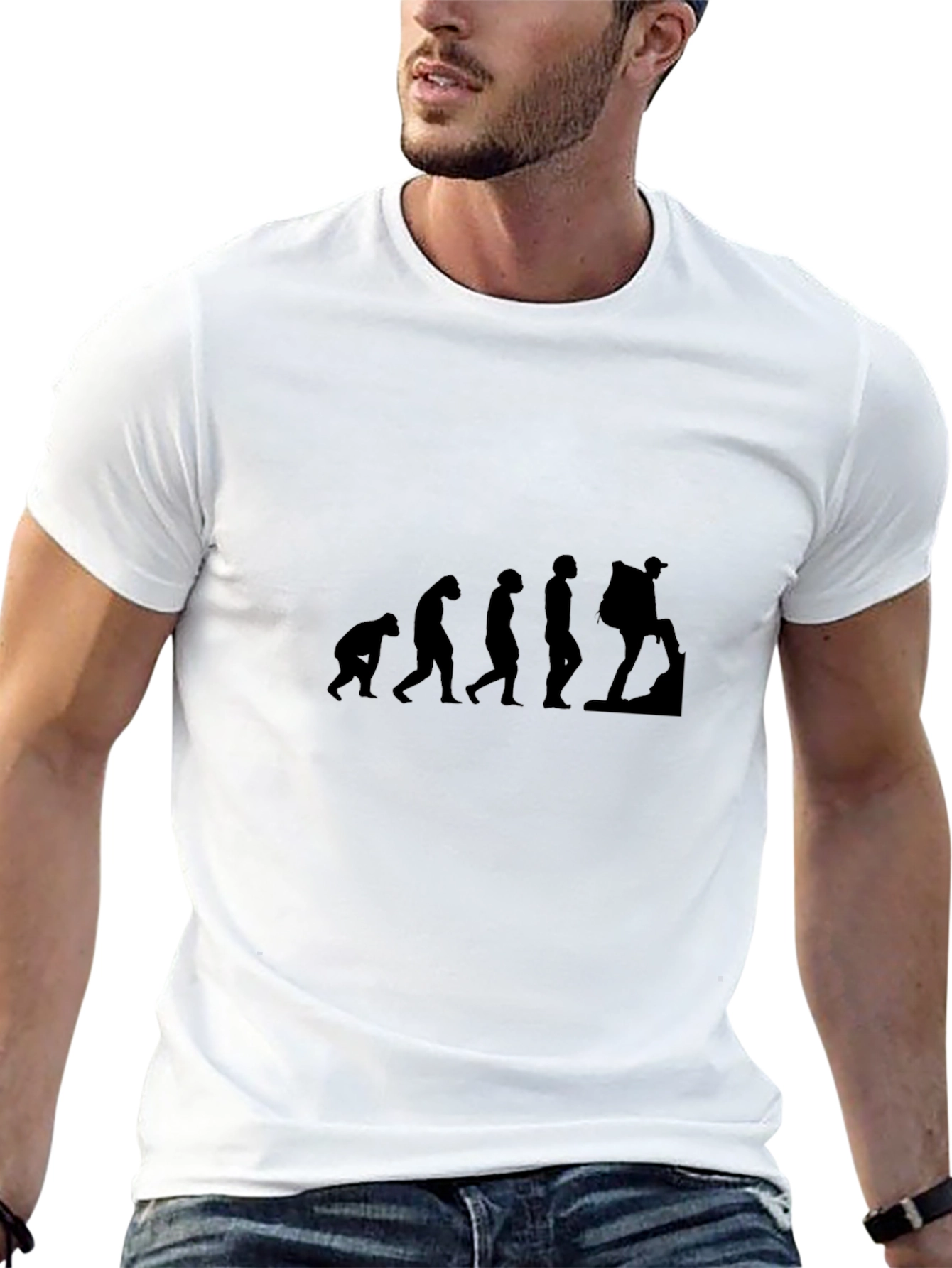 Evolution of Hiking Black T-Shirt
