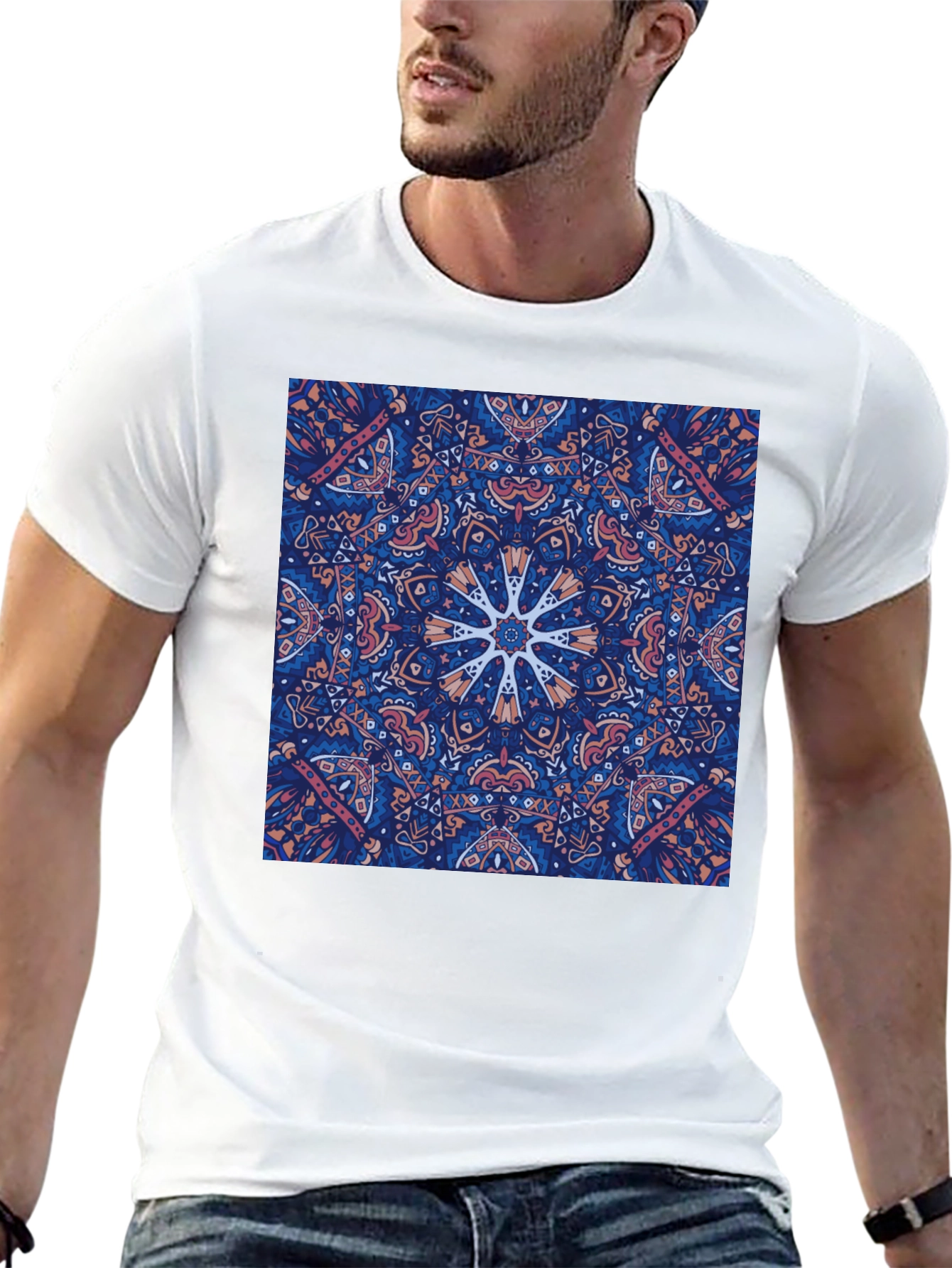 Boho Mandala Graphic Black T-Shirt