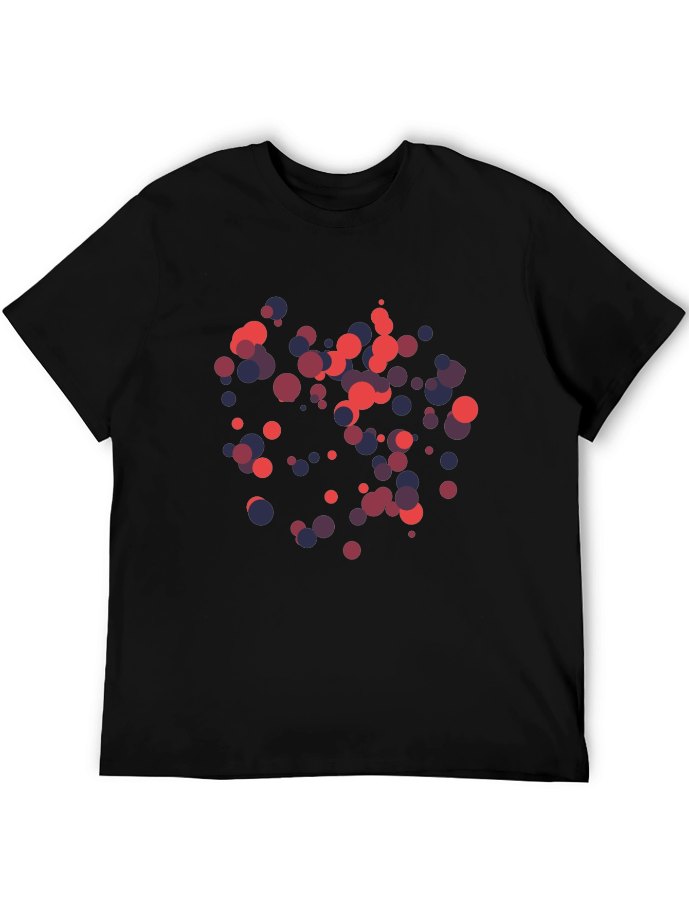 Abstract Dots Black Graphic Tee