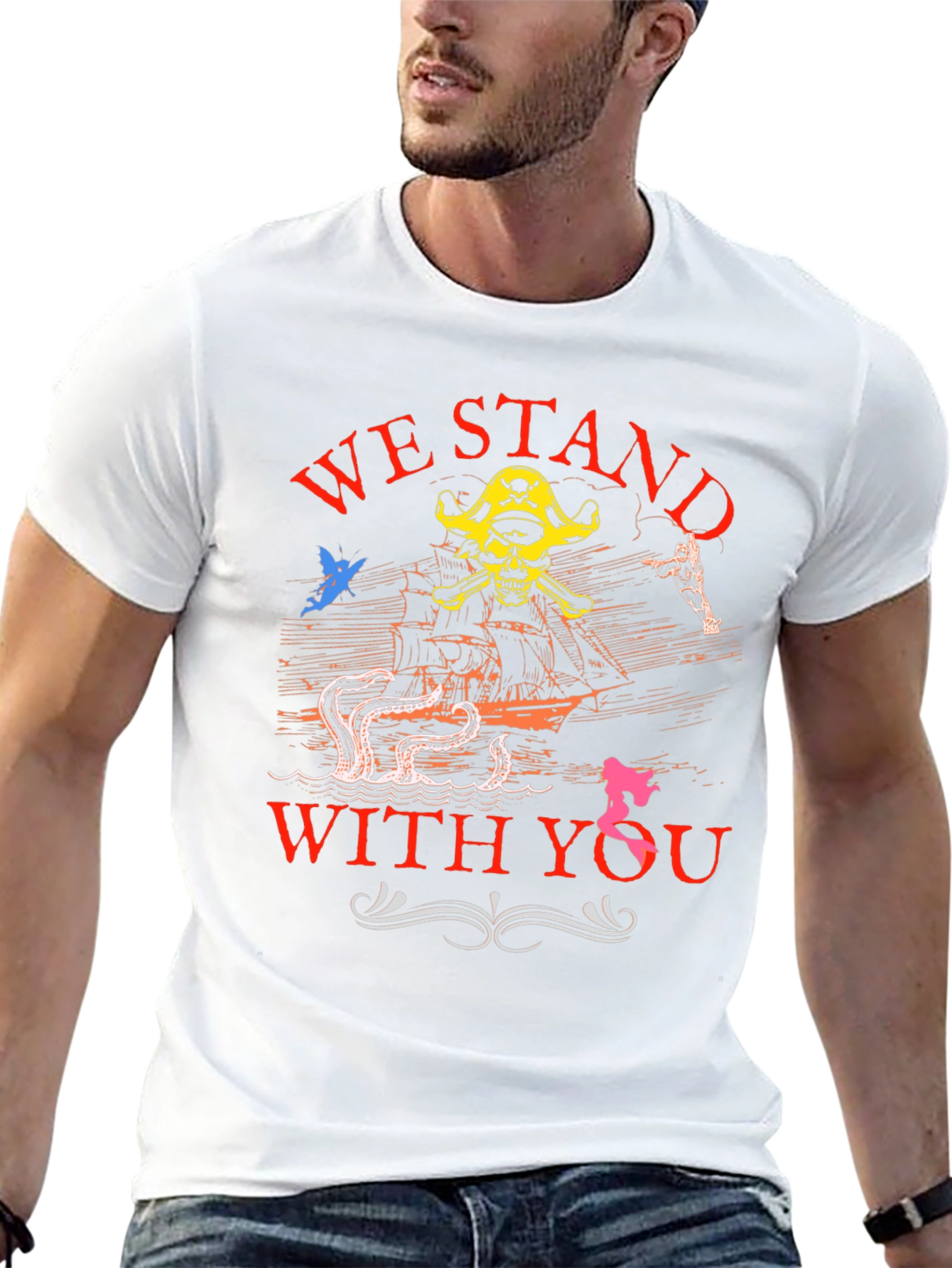 Pirate Graphic T-Shirt - We Stand With You