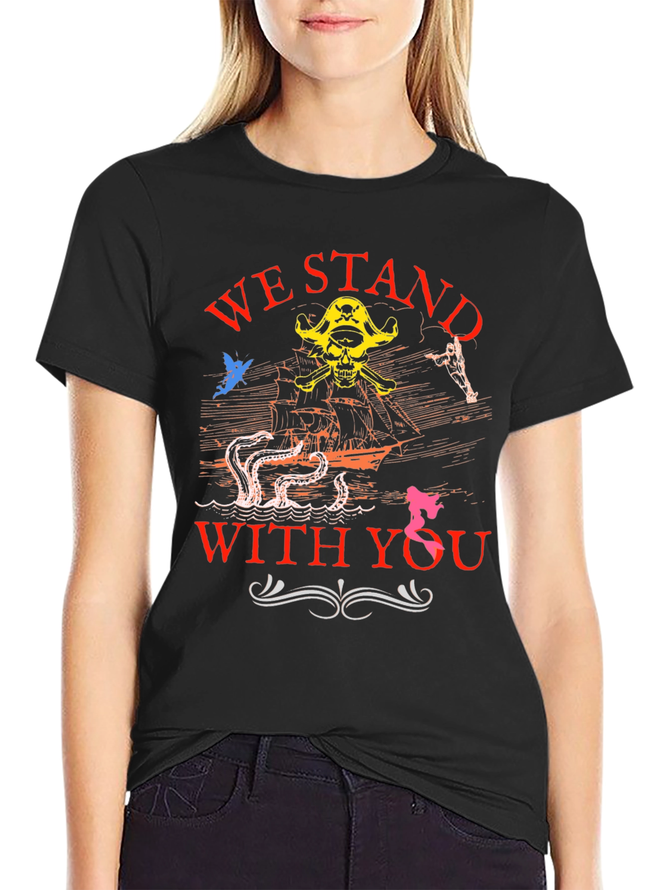 Pirate Graphic T-Shirt - We Stand With You