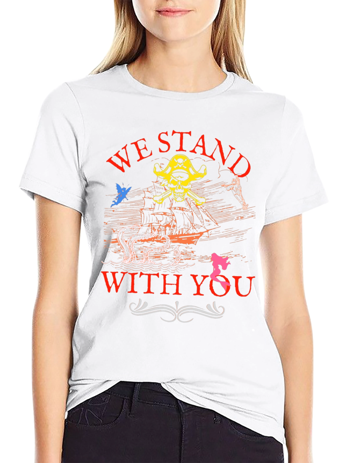Pirate Graphic T-Shirt - We Stand With You