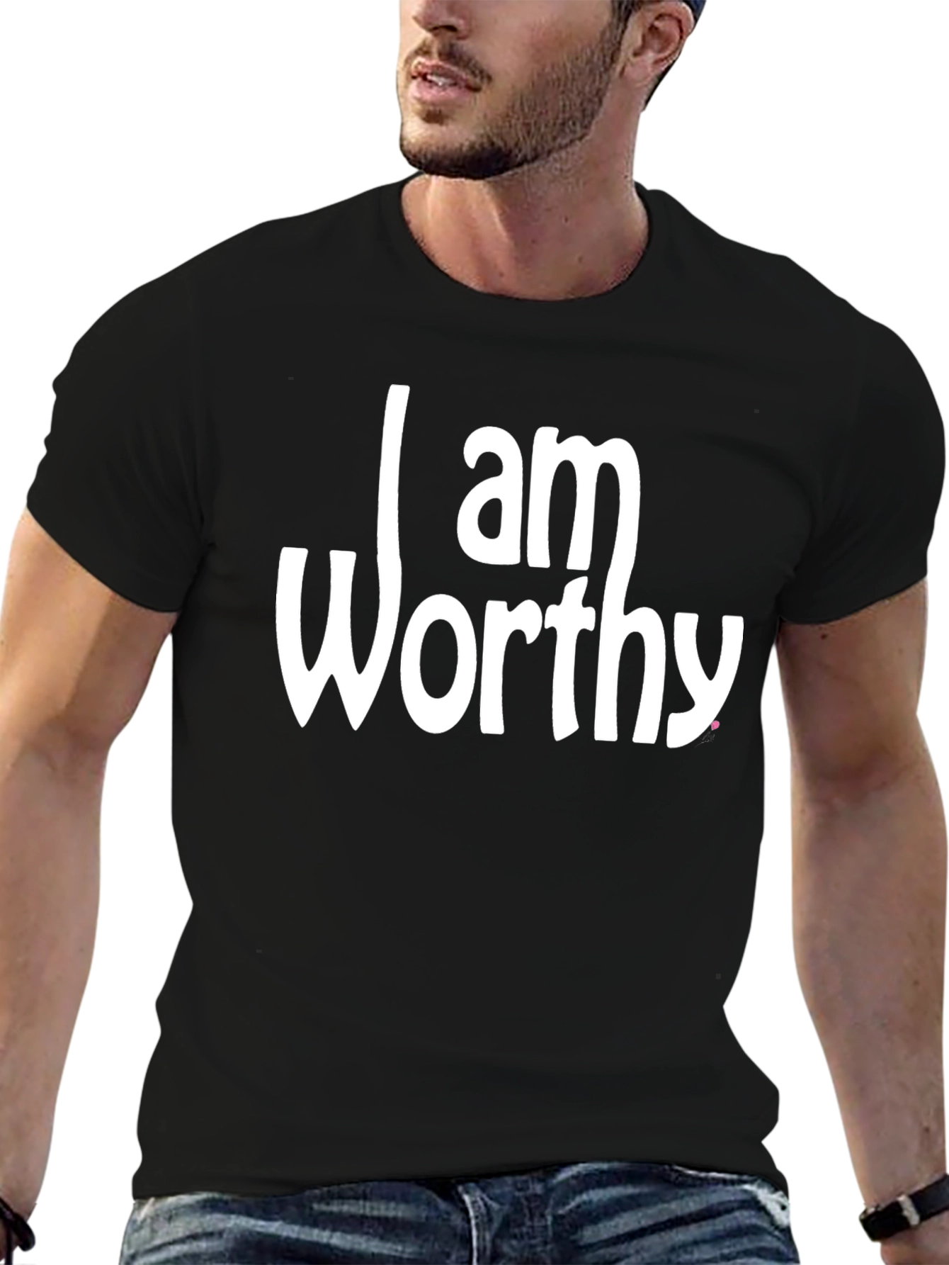 I Am Worthy Graphic Print T-Shirt
