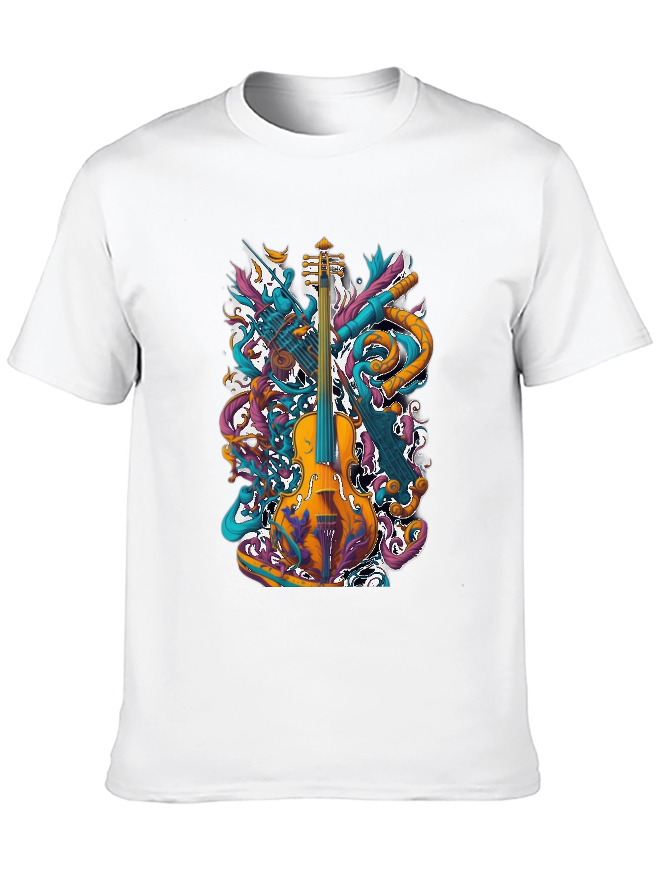 Musical Instrument Graphic Tee - Black