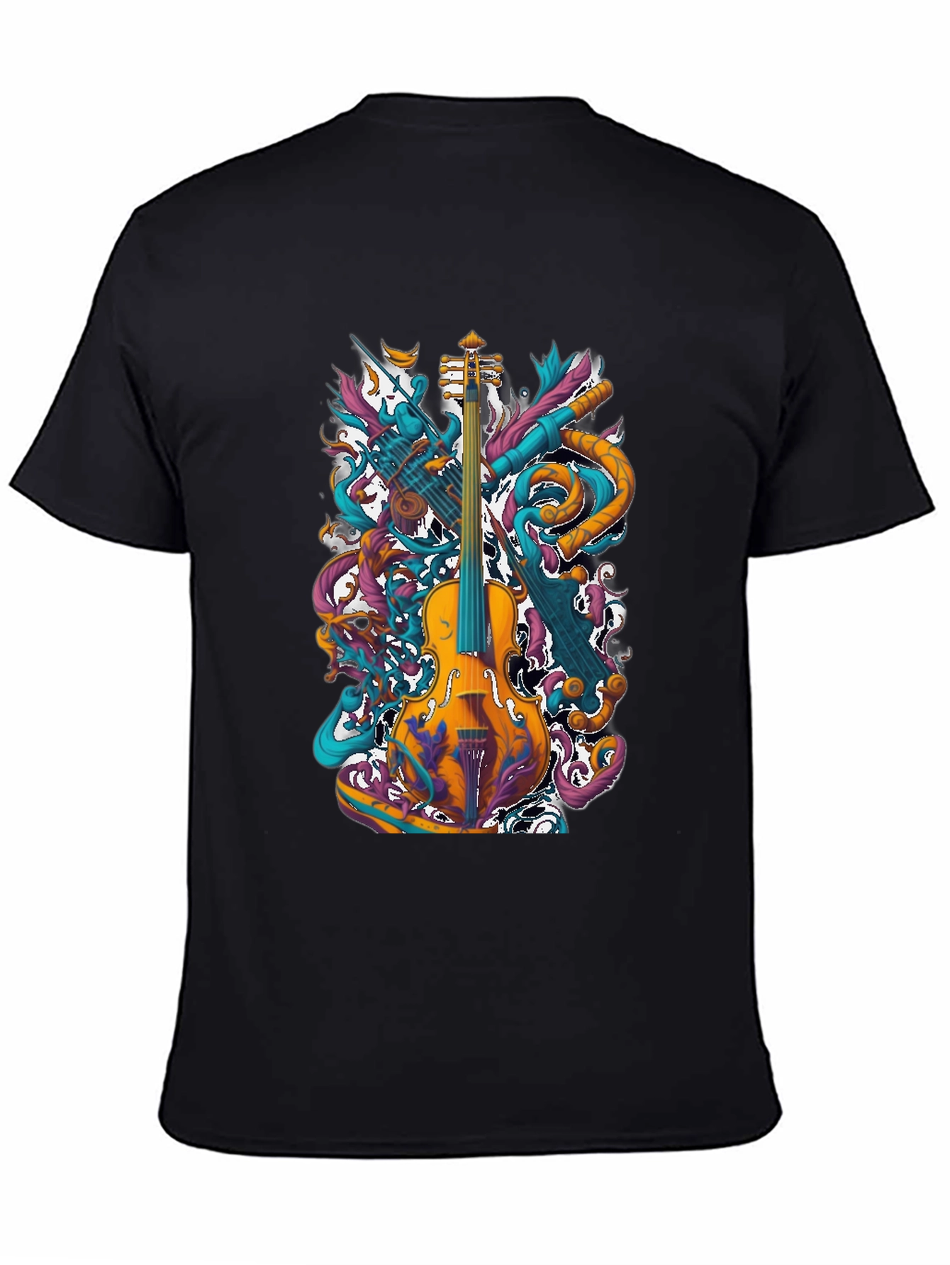 Musical Instrument Graphic Tee - Black