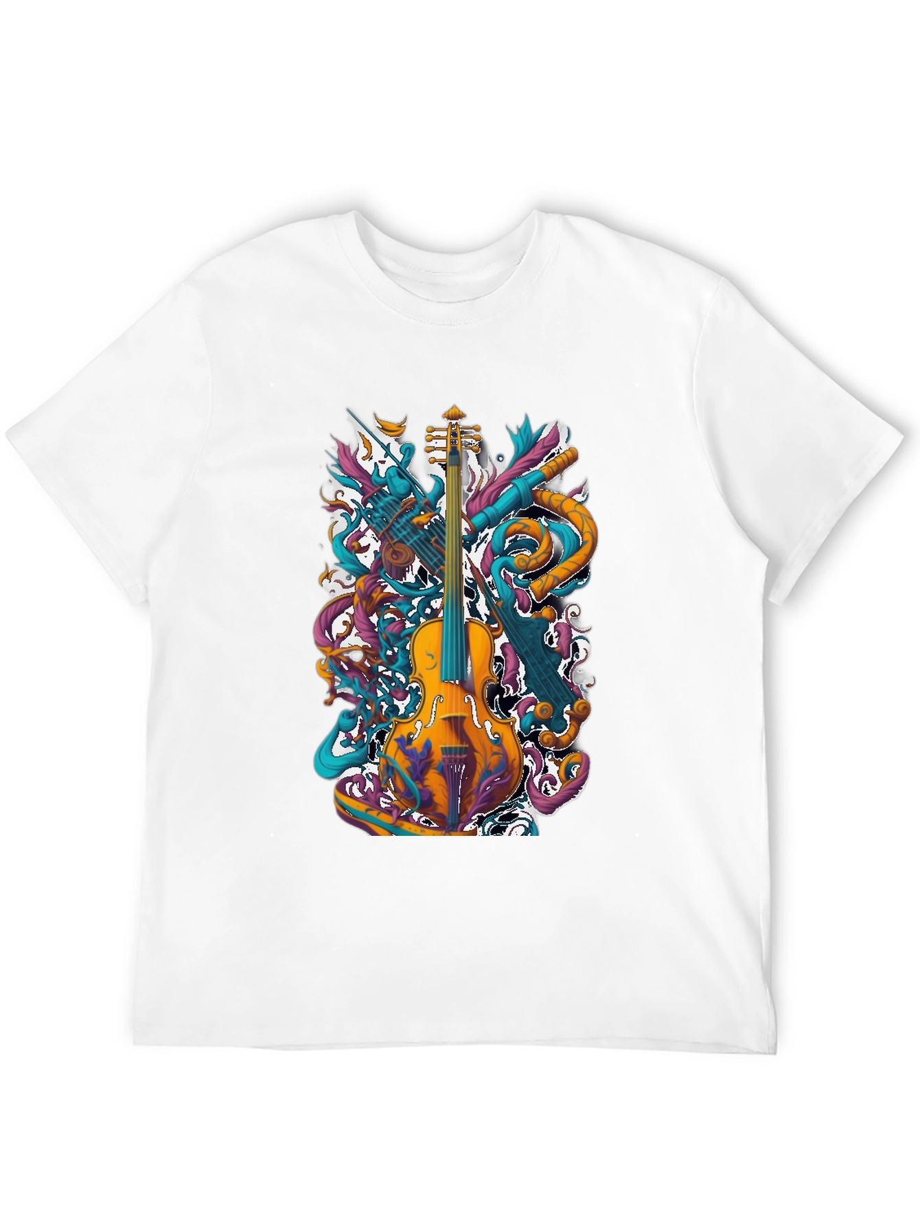 Musical Instrument Graphic Tee - Black