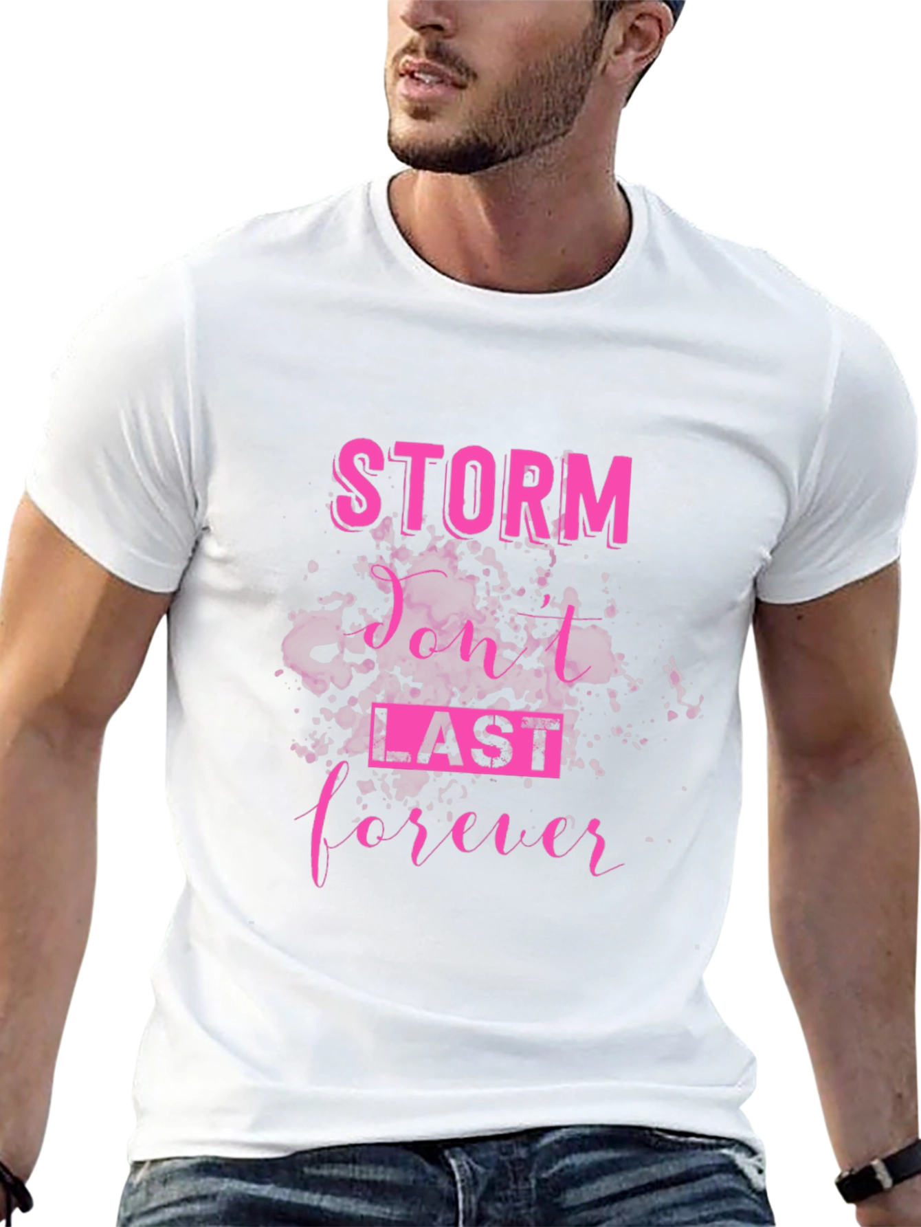 Storm Dont Last Forever Black Graphic Tee