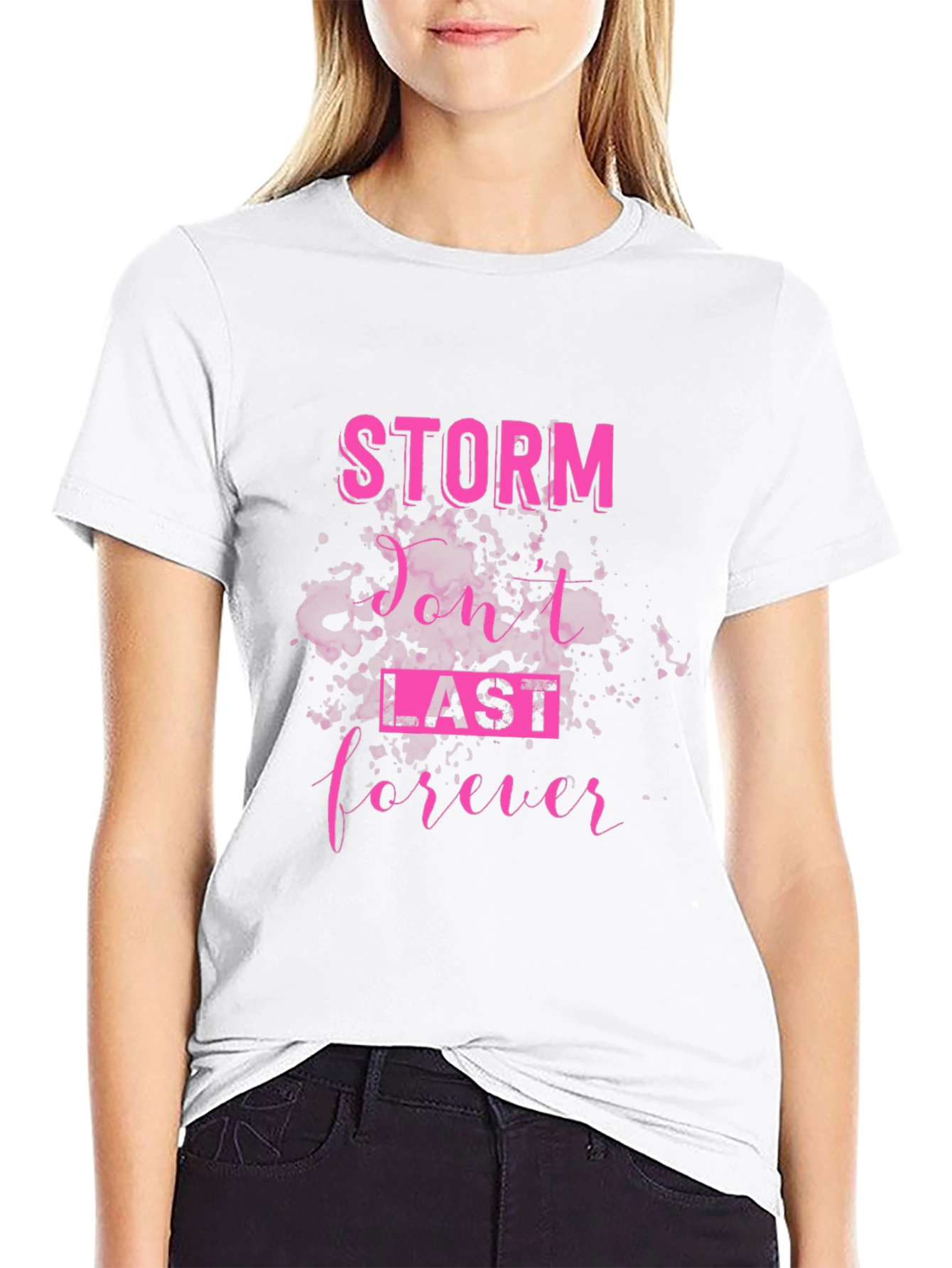 Storm Dont Last Forever Black Graphic Tee