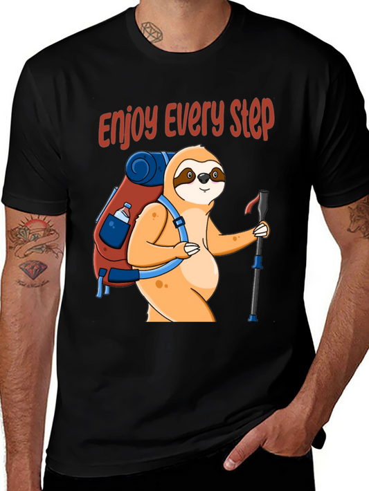 Enjoy Every Step Sloth Hiking T-Shirt