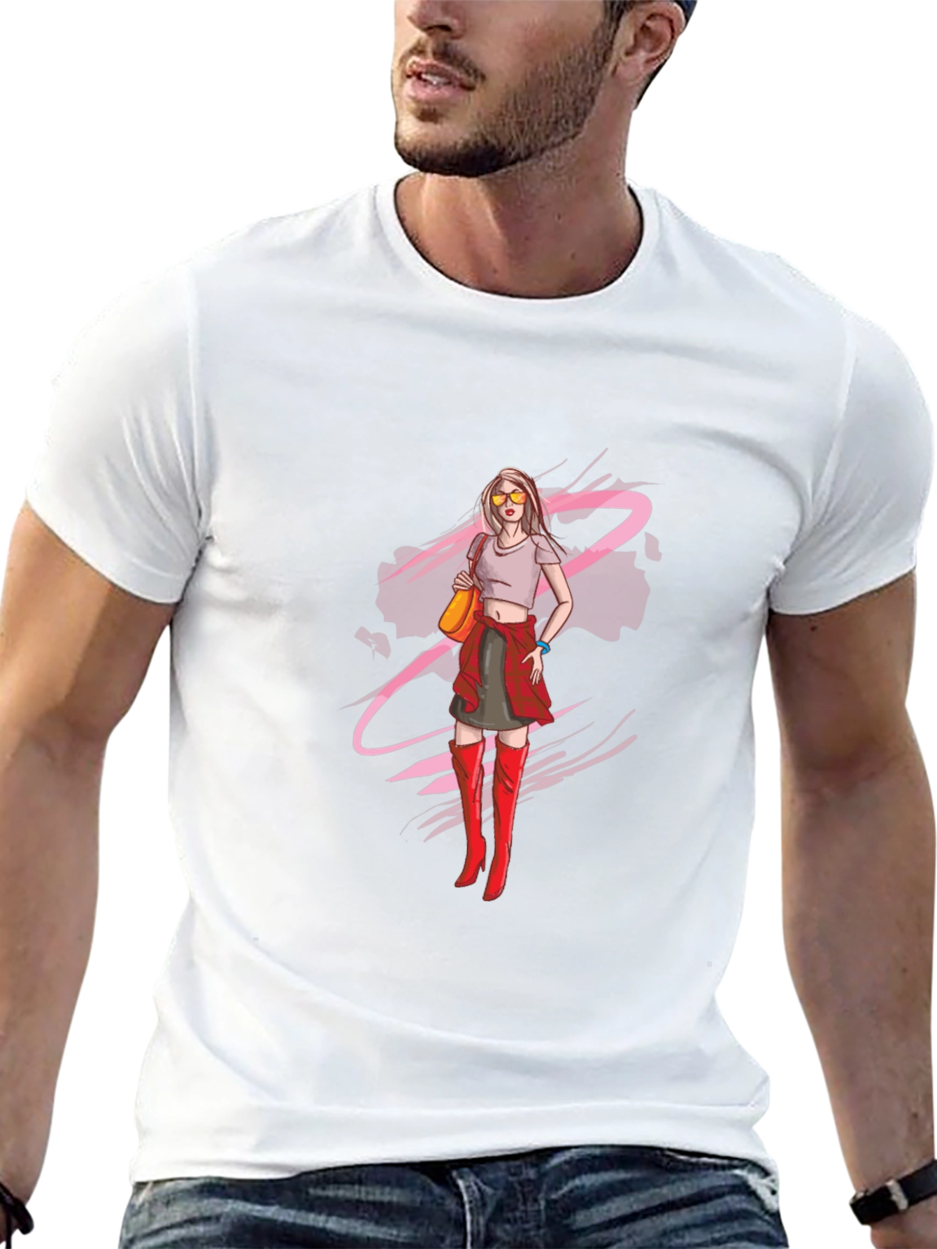 Trendy Woman Graphic Tee - Cool Casual Style
