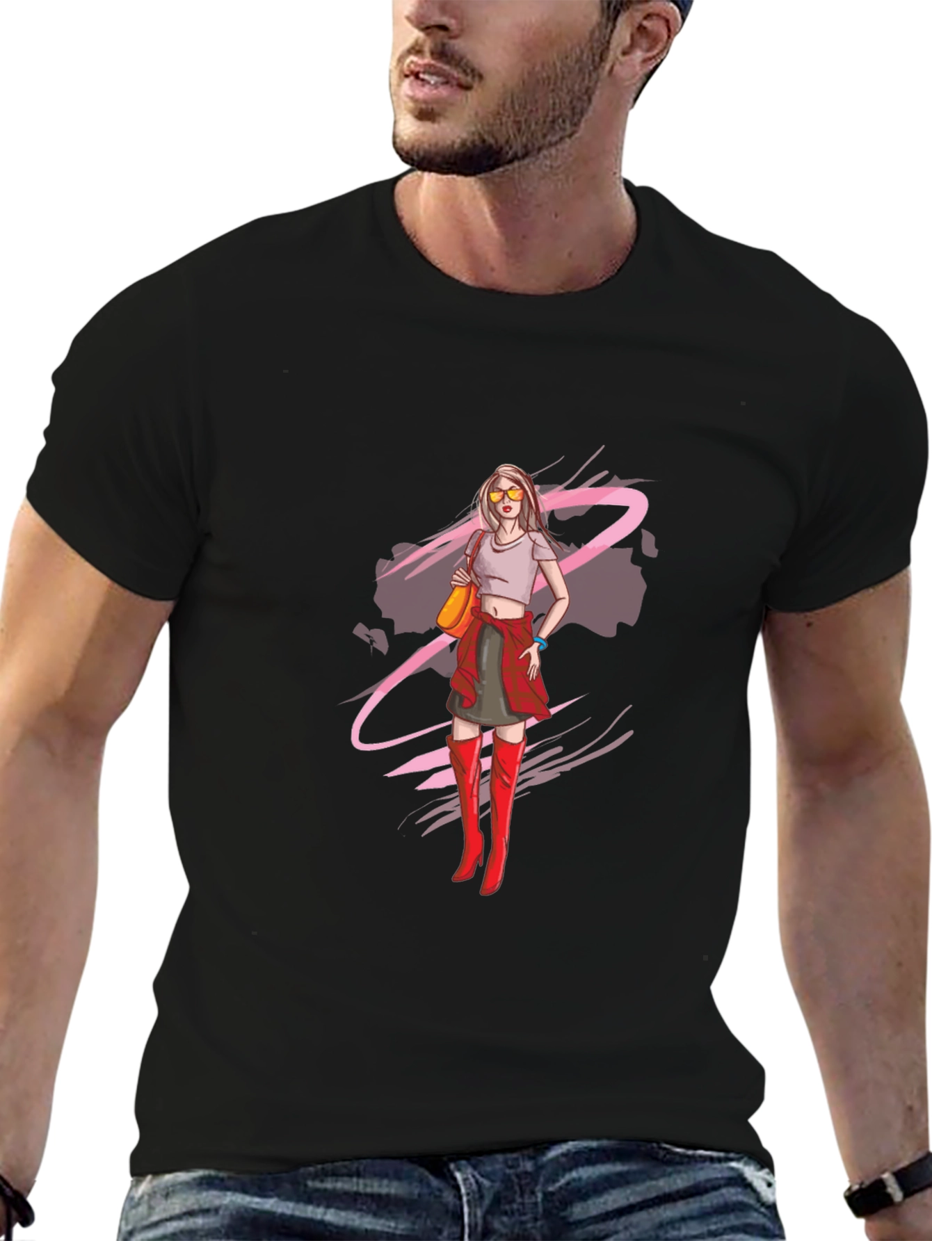 Trendy Woman Graphic Tee - Cool Casual Style