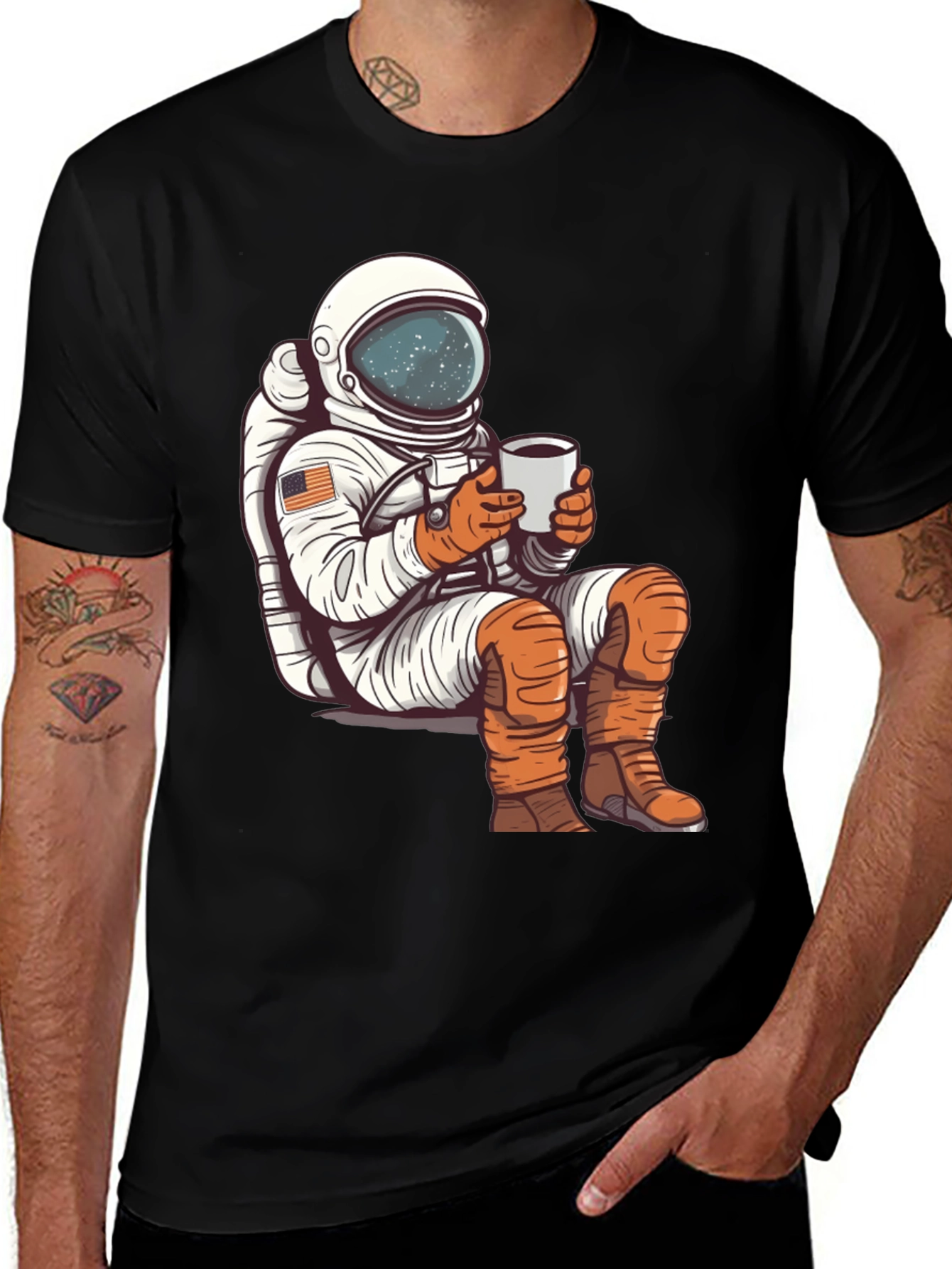 Astronaut Coffee Break Graphic Tee