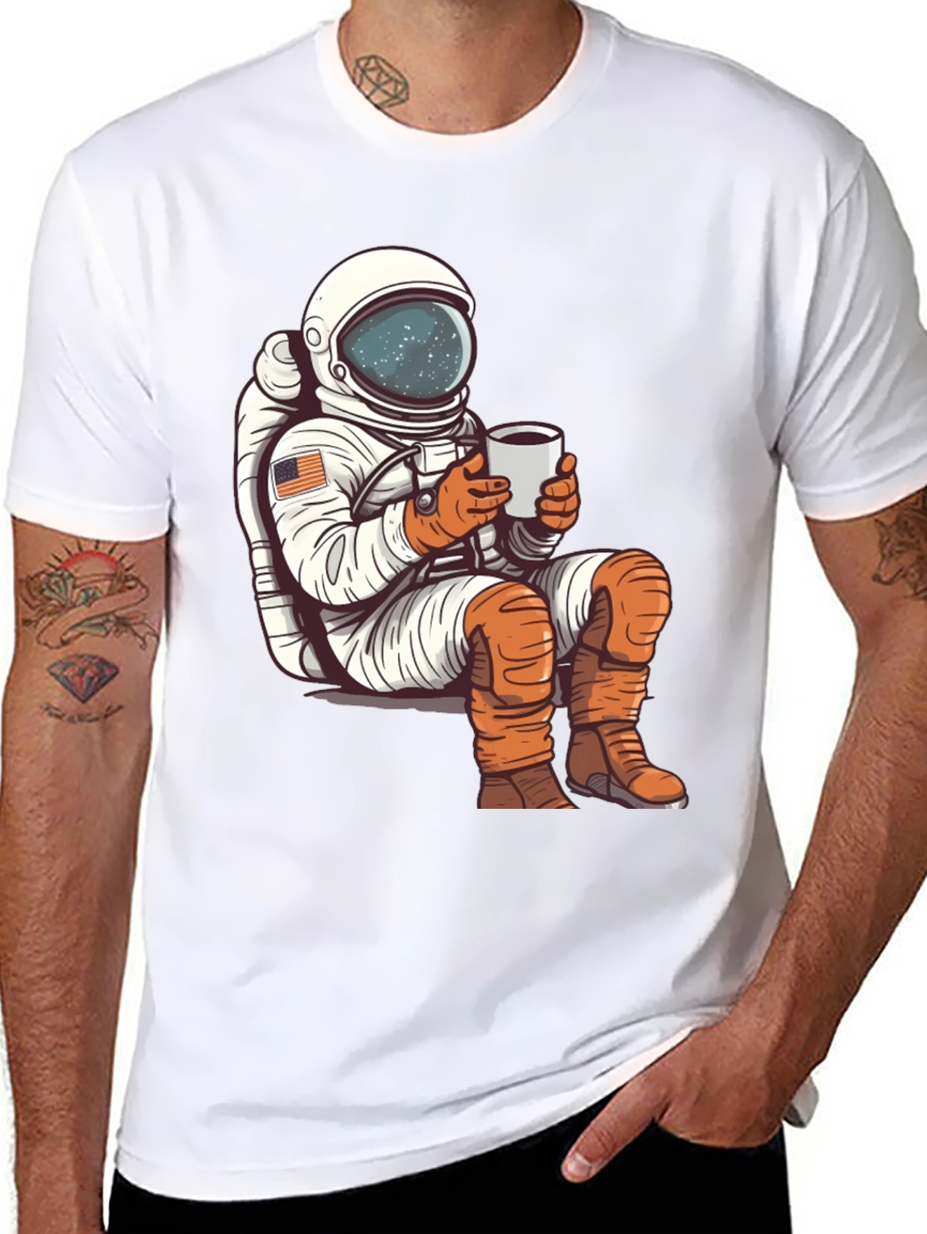 Astronaut Coffee Break Graphic Tee