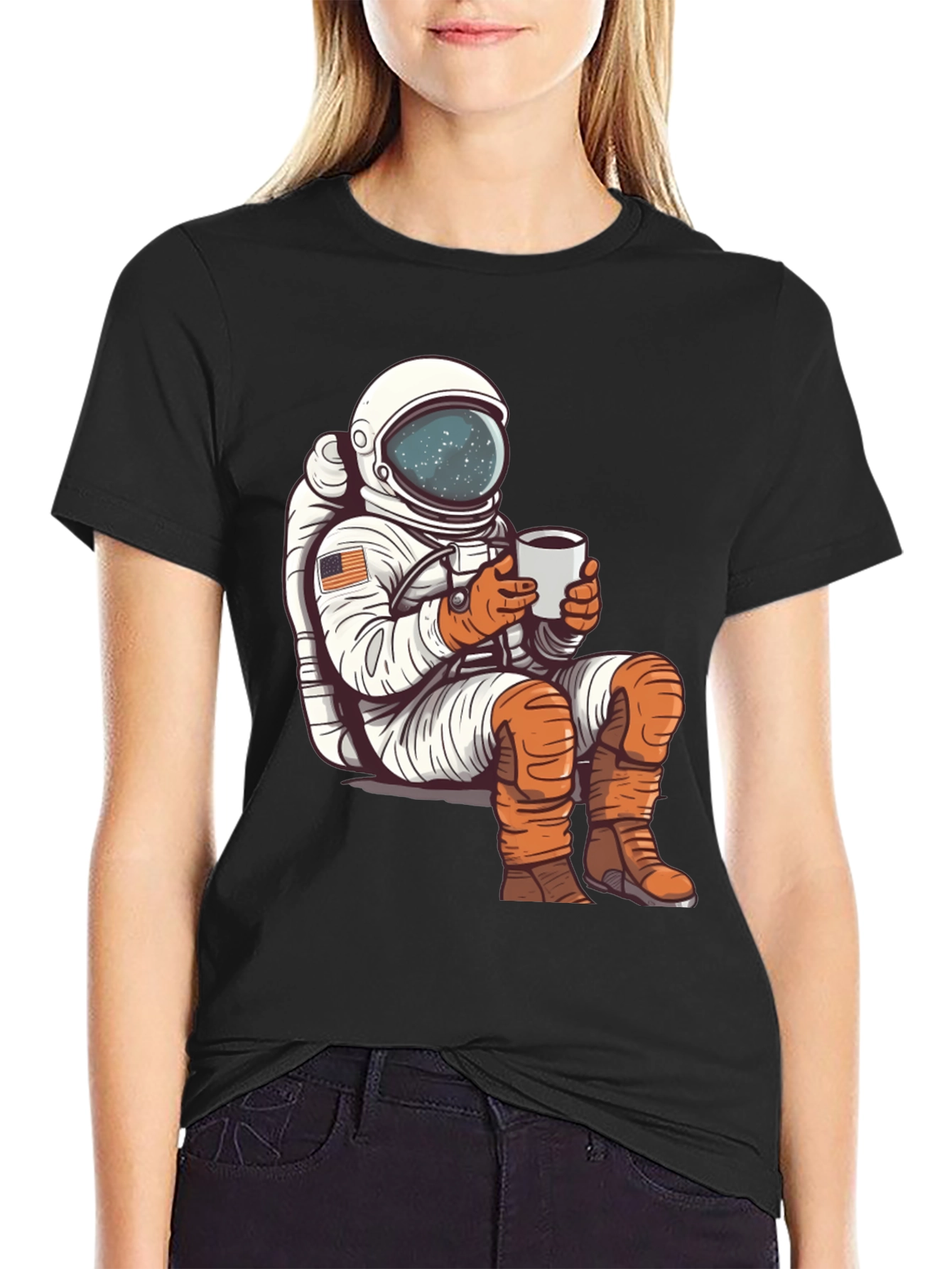 Astronaut Coffee Break Graphic Tee
