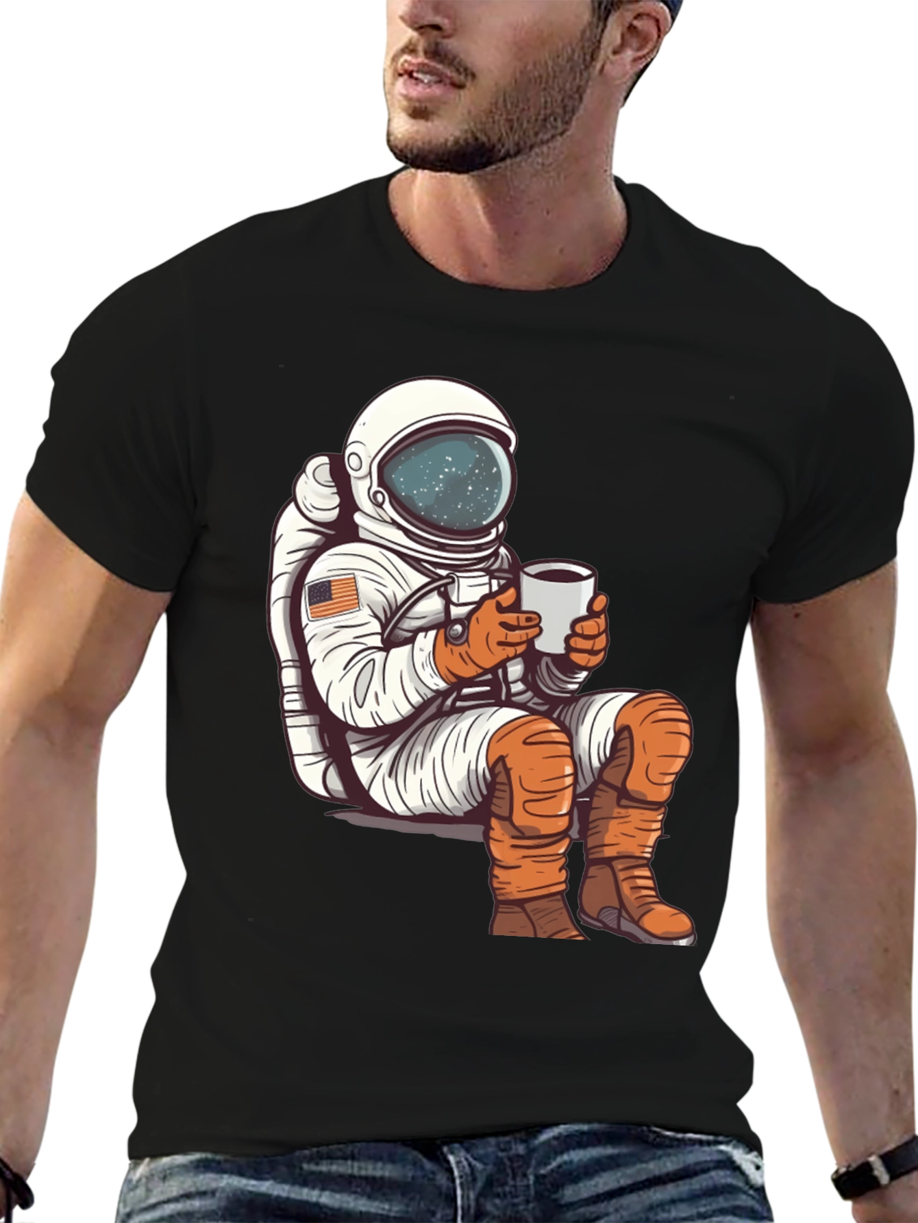 Astronaut Coffee Break Graphic Tee