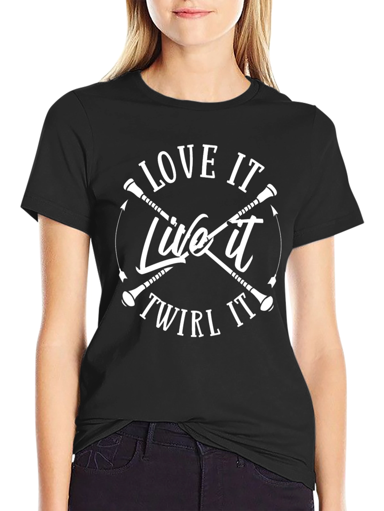 Love It Live It Twirl It Black T-Shirt