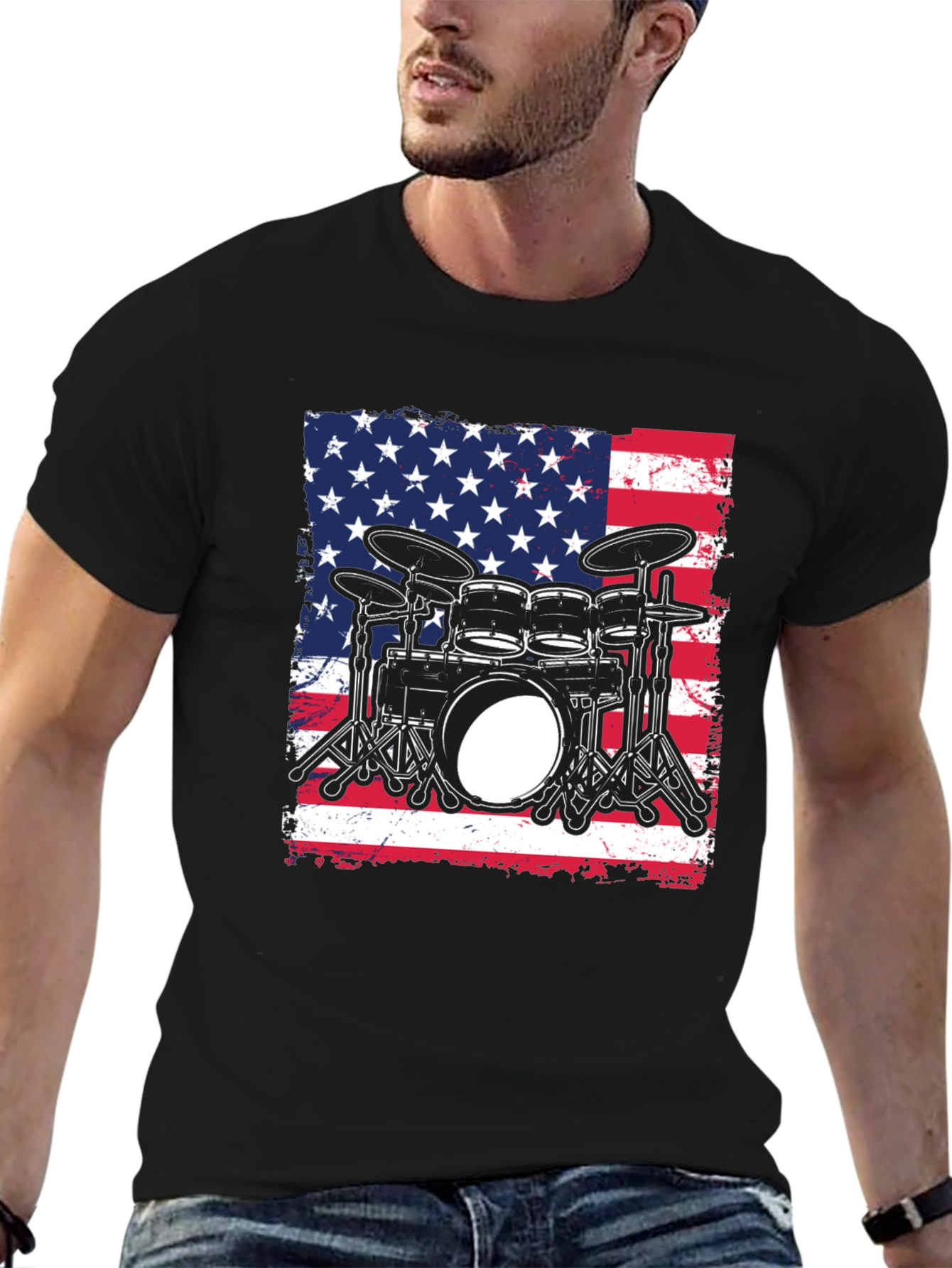 Patriotic Drummer T-Shirt